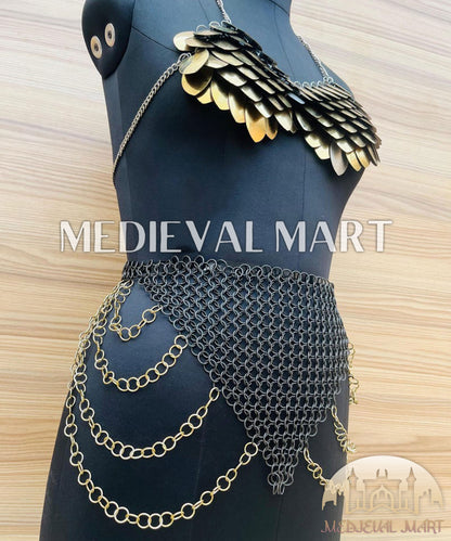 MEDIEVALMART Women’s SunForge) plate Armor W/h Skirt