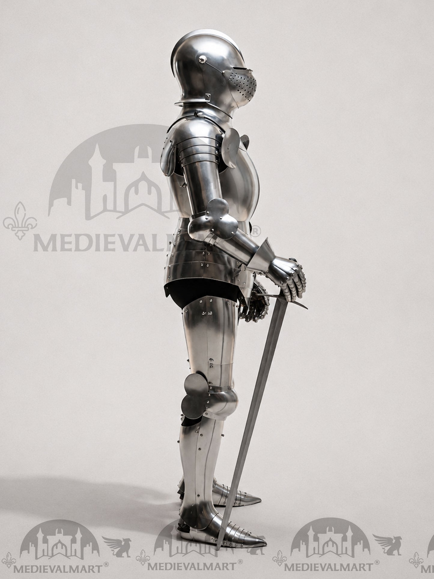 MEDIEVALMART Historical Mild Steel Ancient Rom Soldier Full Armor Costume W/H Bacinet Helmet