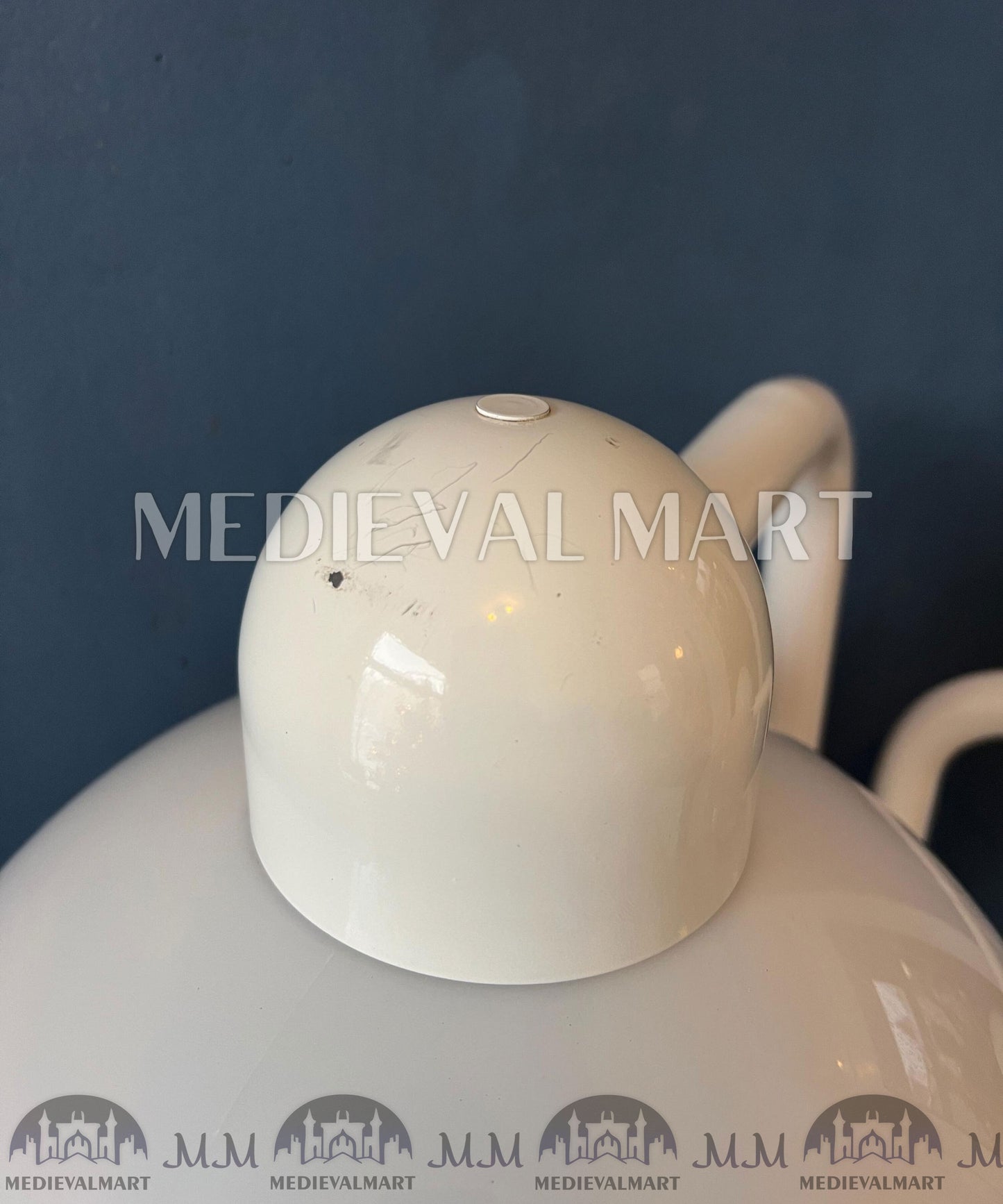 MEDIEVALMART Vintage White Acrylic Glass Space Age Floor Lamp