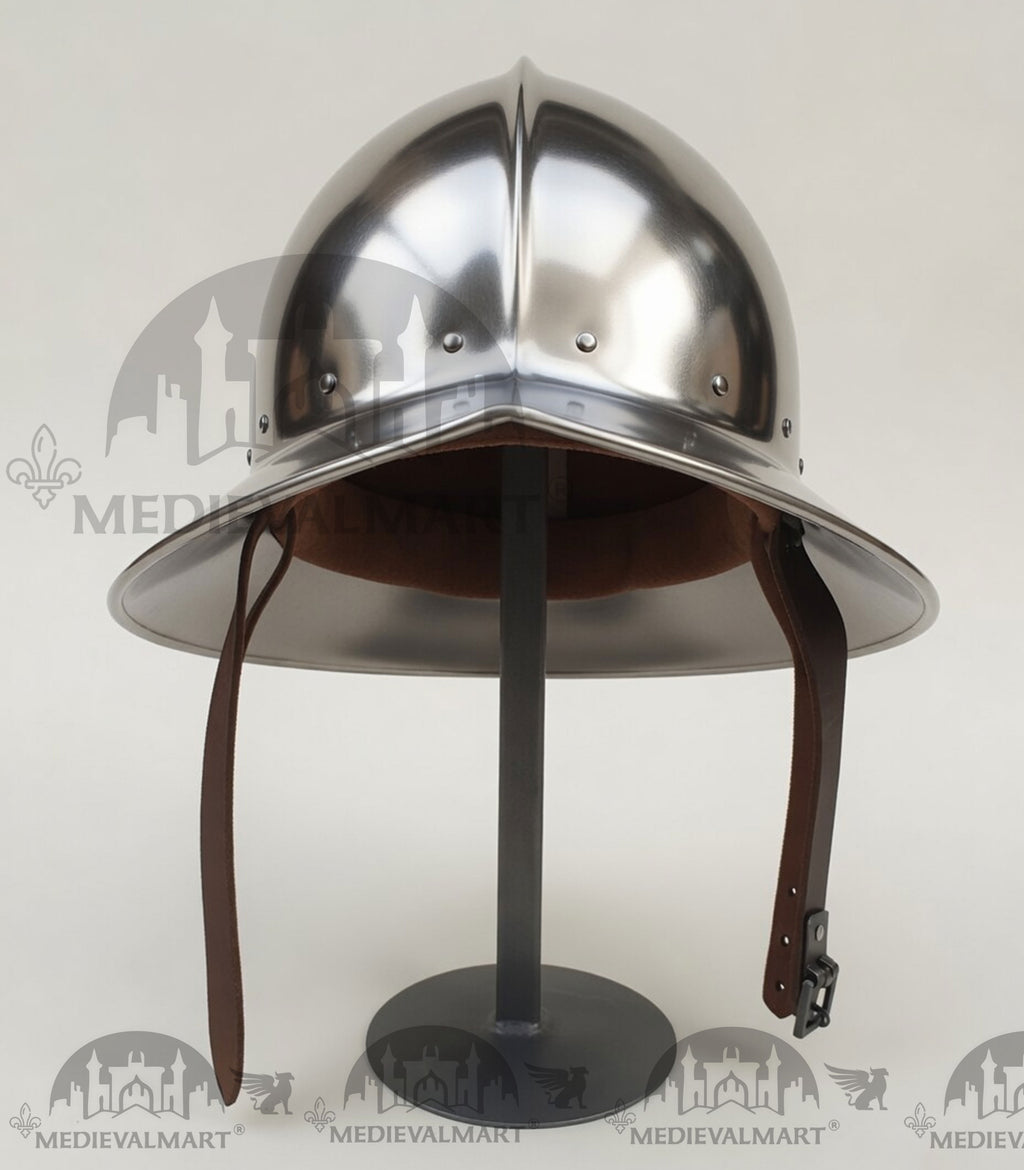 MEDIEVALMART Medieval Steel Battel Ready Kattle Helmet / Best for Reenactment
