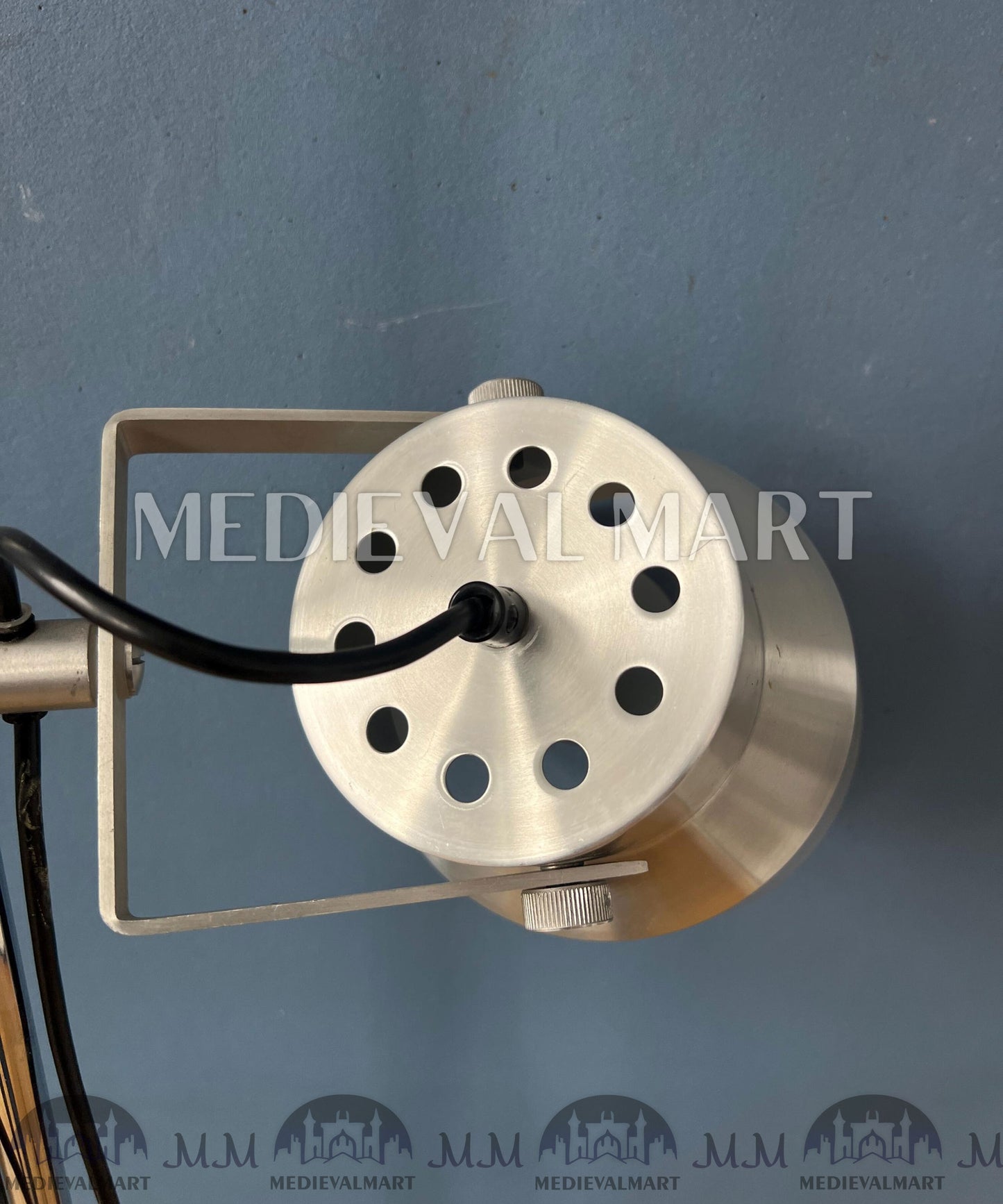 MEDIEVALMART Vintage Mid Century Silver Dijkstra Space Age Floor Lamp