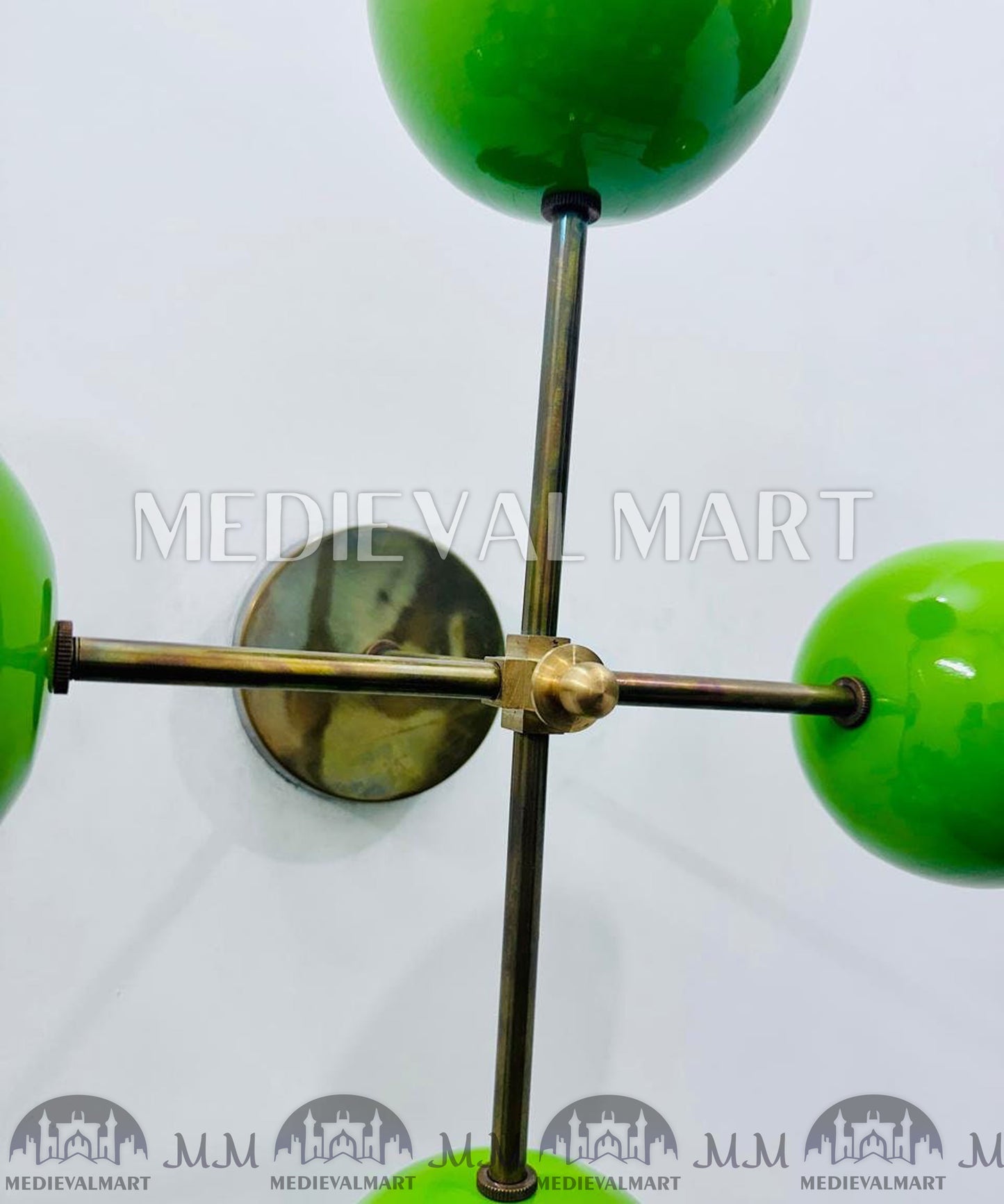 MEDIEVALMART Antique Brass 4-Light Chandelier: Swing Arm Wall Sconce