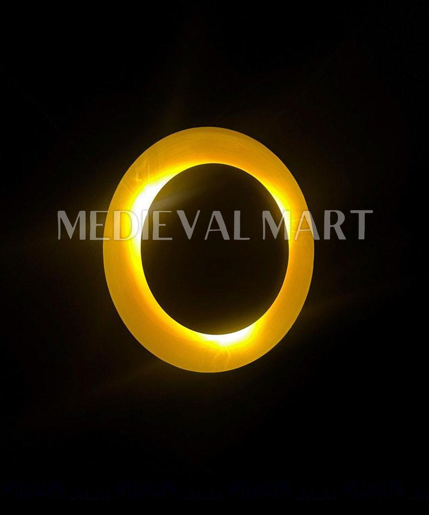 MEDIEVALMART Modern Brass Round Wall Lamp: Handcrafted Sconce Lighting