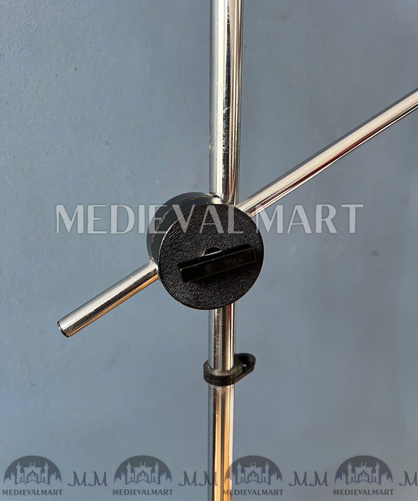 MEDIEVALMART Italian Mid Century Silver Swing Arm Eyeball Floor Lamp