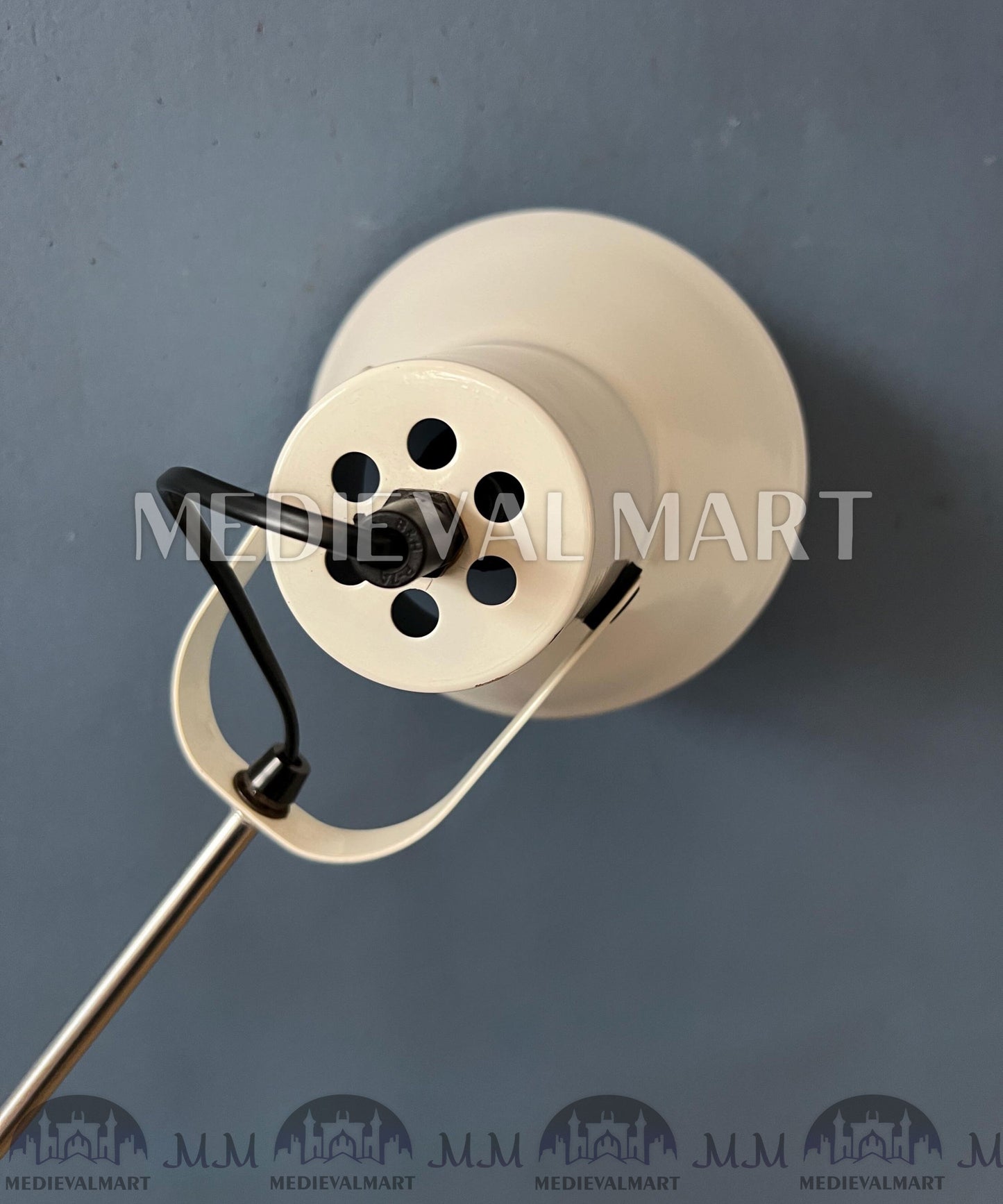 MEDIEVALMART Italian Small Vintage White Flexible Floor Lamp Best Home Light