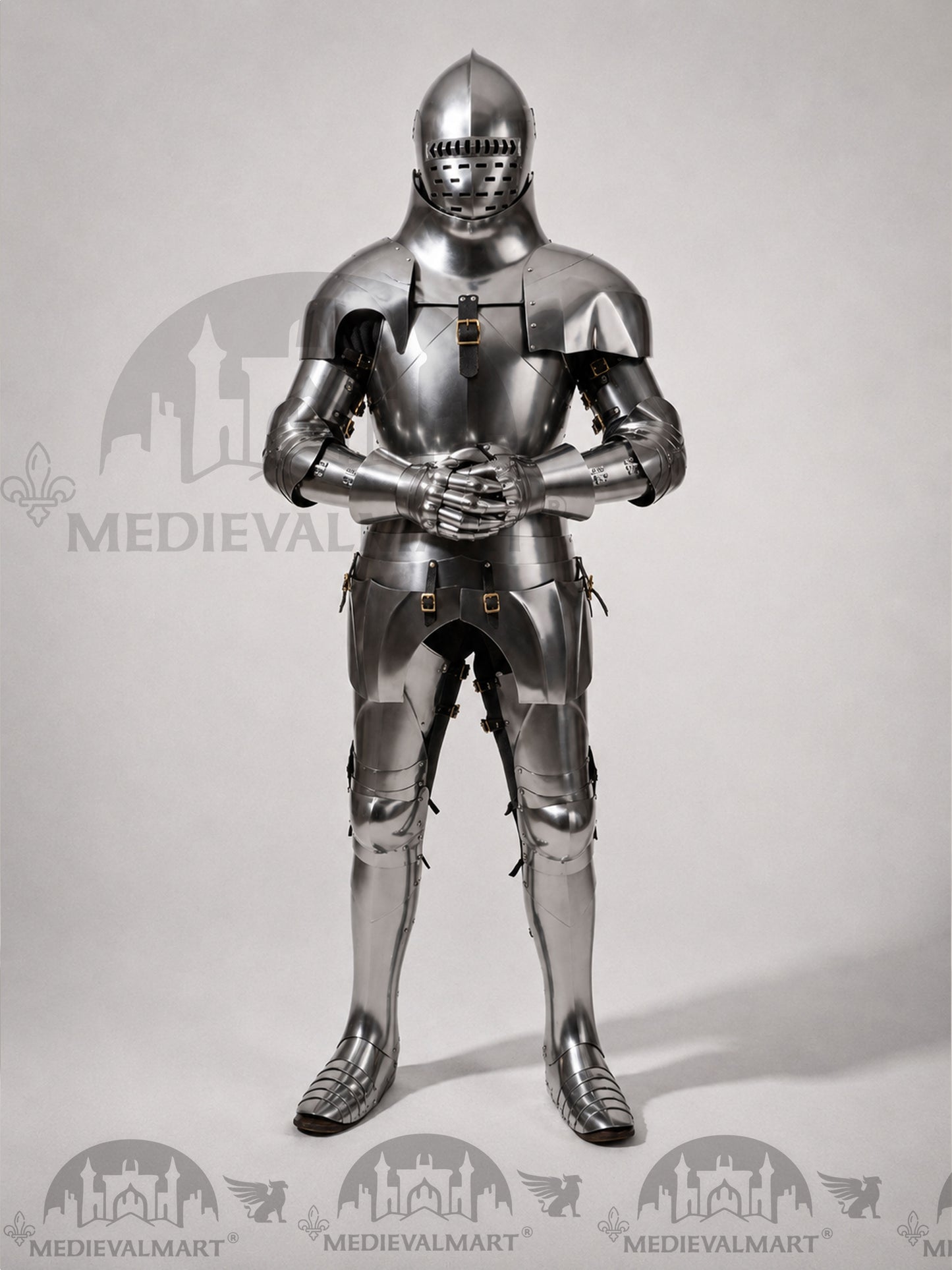 MEDIEVALMART Medieval knight Full Plate Customised English Body Armor With Viking Axe Weapon
