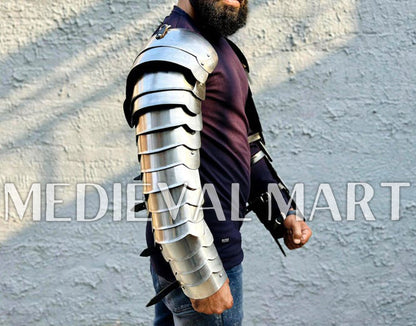 MEDIEVALMART Gladiator Warrior Double Arms Shoulder Armor - Pad LARP Armor