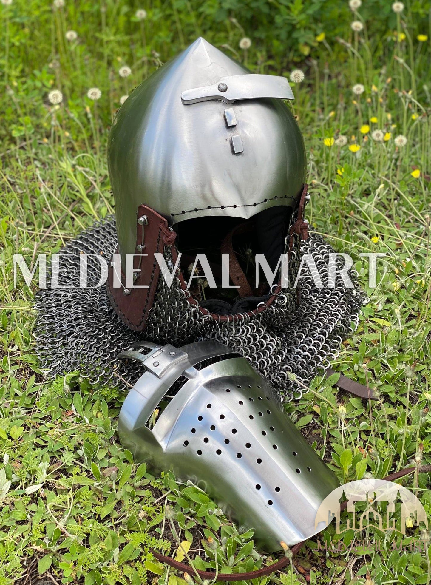 MEDIEVALMART Extreme Collection of Medieval Bascinet Longface Buhurt kalpvissior Helmet