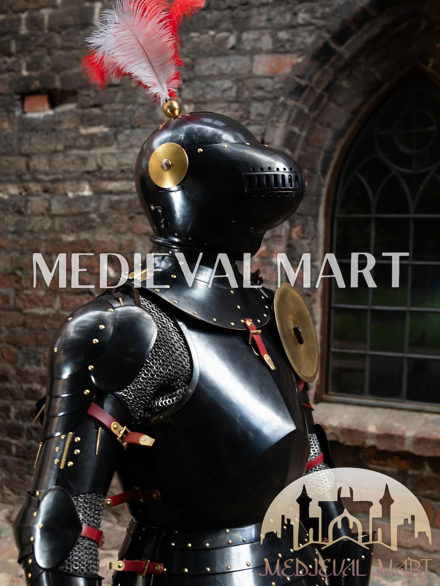 MEDIEVALMART Medieval Knight Katernbrust Full Body Armor Set W/H Sword