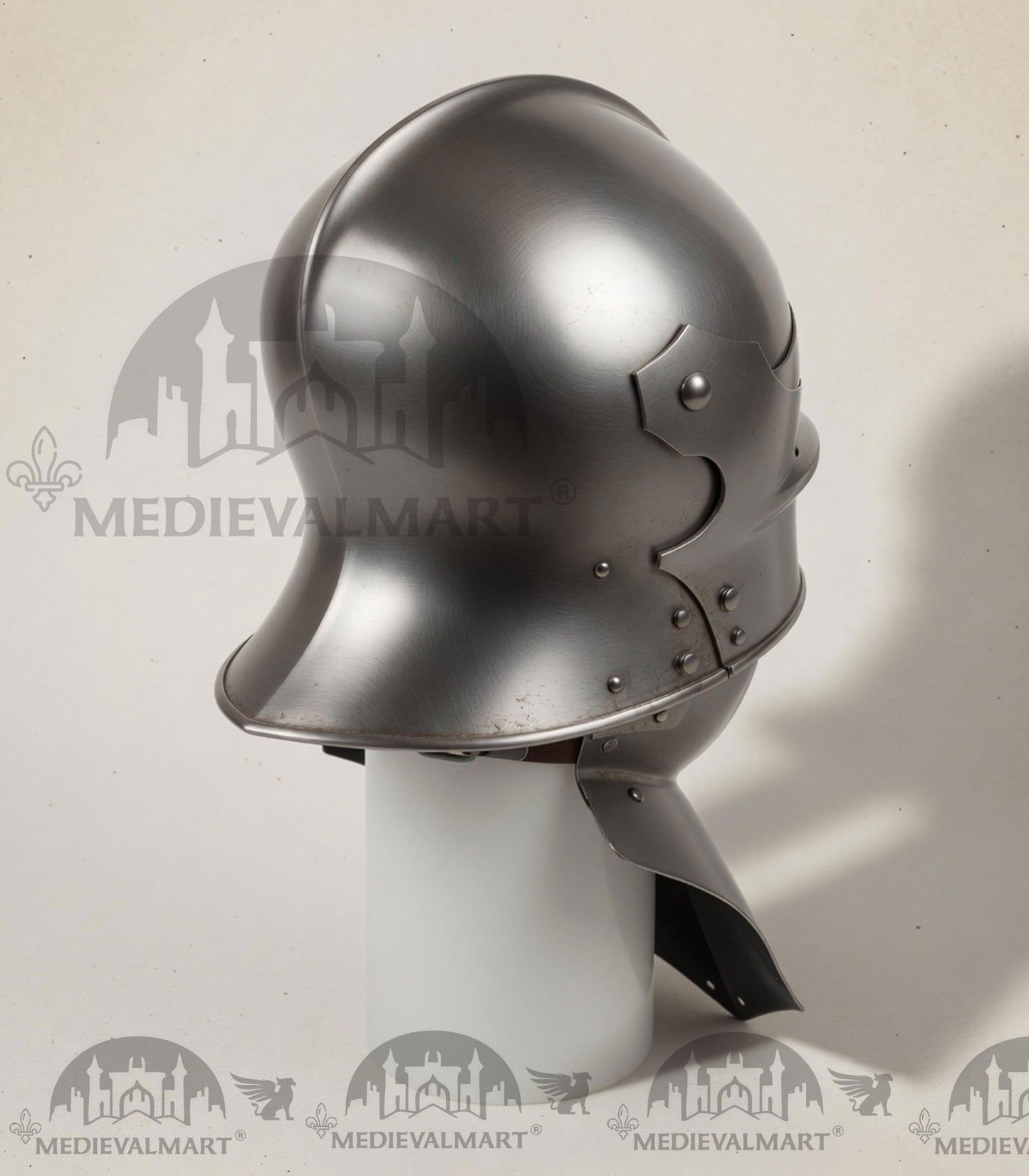 MEDIEVALMART Hungary Mid Century Medieval Gothic Celata War Helmet With Neck Armor
