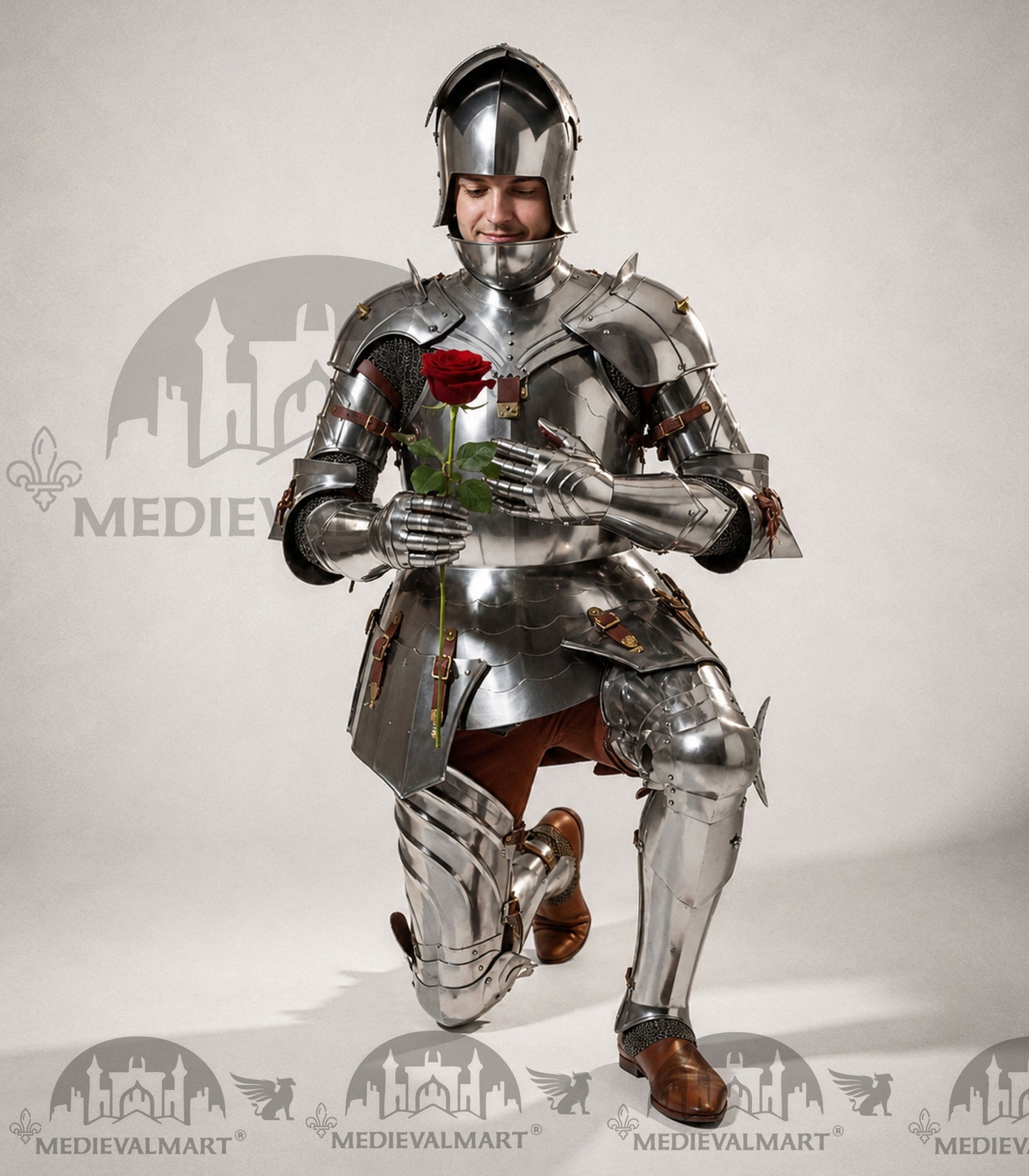 MEDIEVALMART 15th Century Gothic Full Plate Armor | Medieval Knight Suit For Reenactment & Cosplay