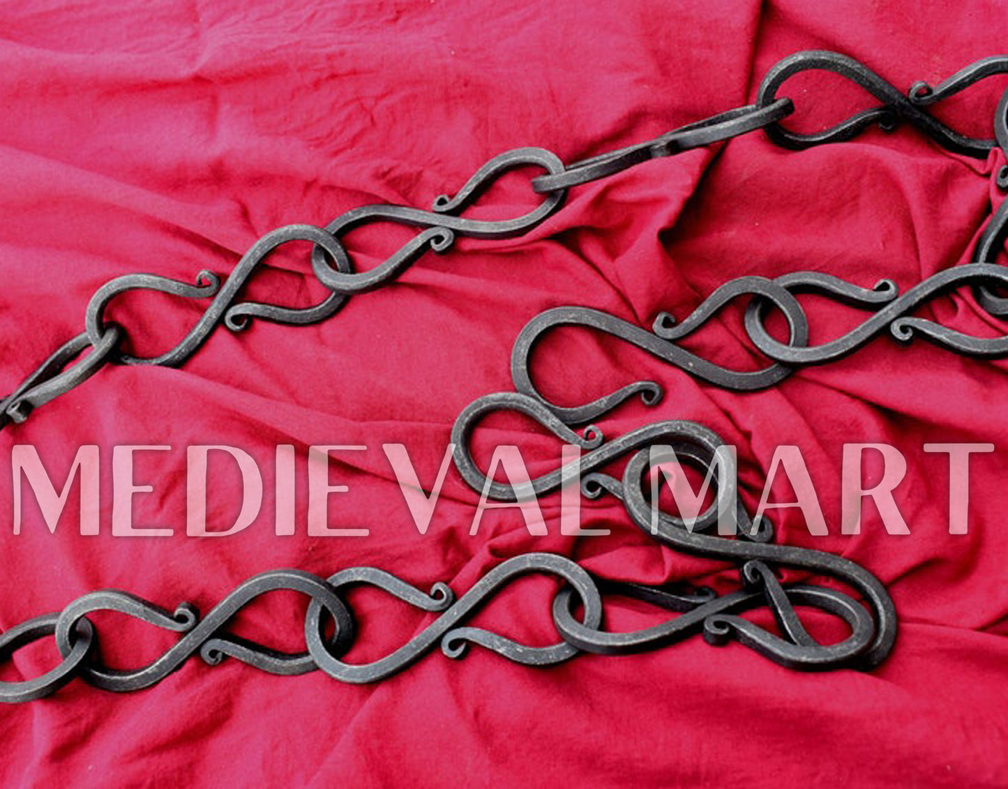 MEDIEVALMART Hand Forged Medieval Viking S hook Chain