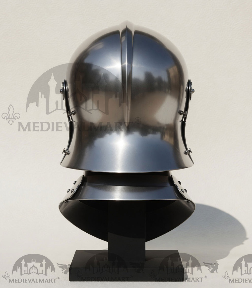 MEDIEVALMART Great Bascinet Helmet Medieval Knight Armor Helmet for Reenactment LARP Cosplay