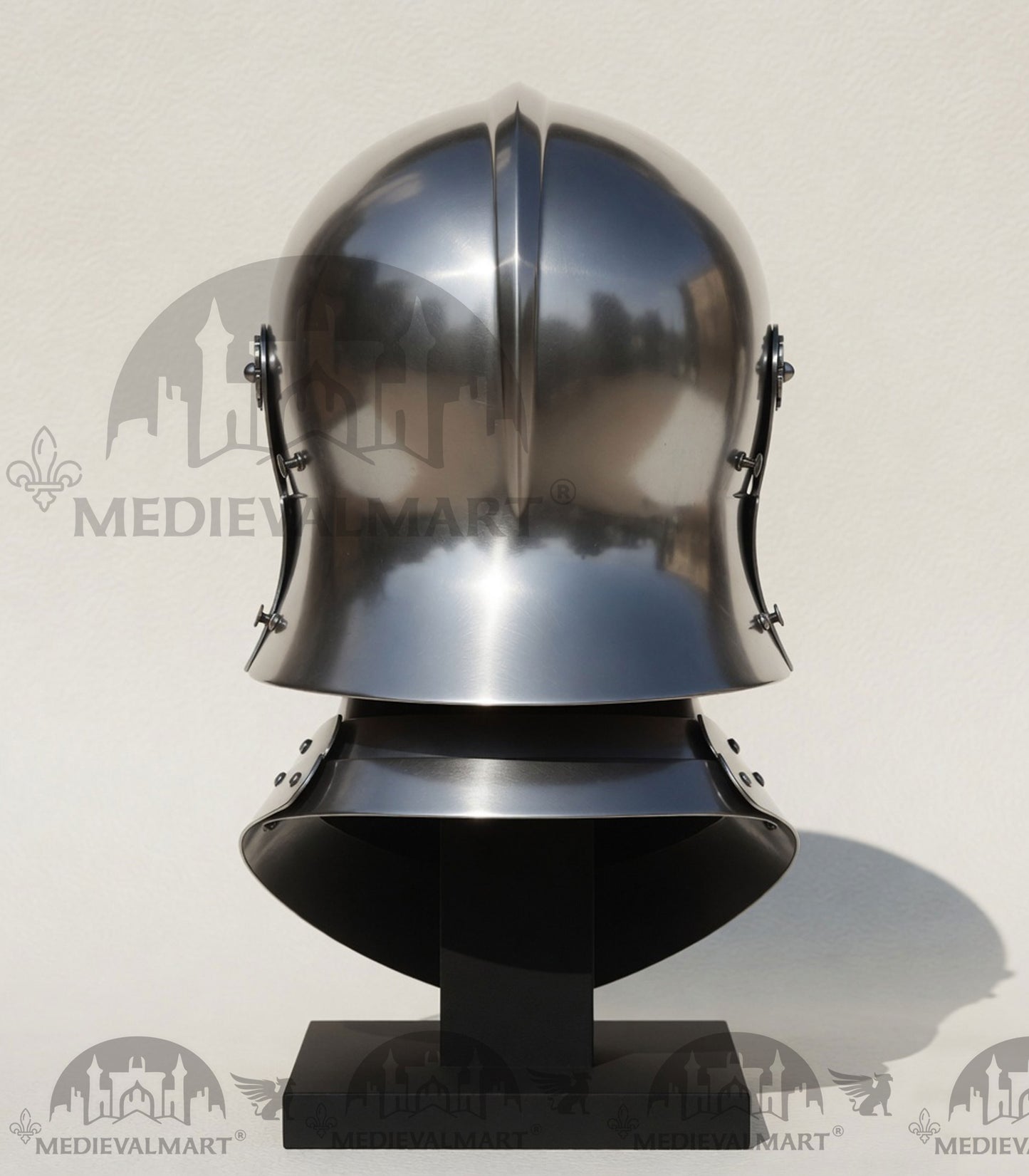MEDIEVALMART Great Bascinet Helmet Medieval Knight Armor Helmet for Reenactment LARP Cosplay
