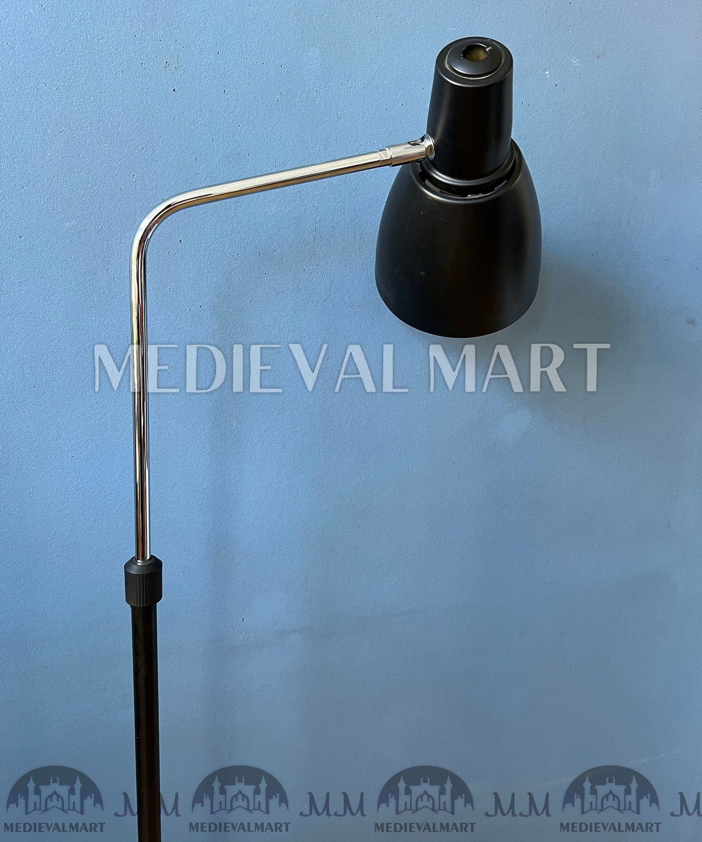 MEDIEVALMART Mid Century Italian Vintage Dark Grey Adjustable Floor Lamp