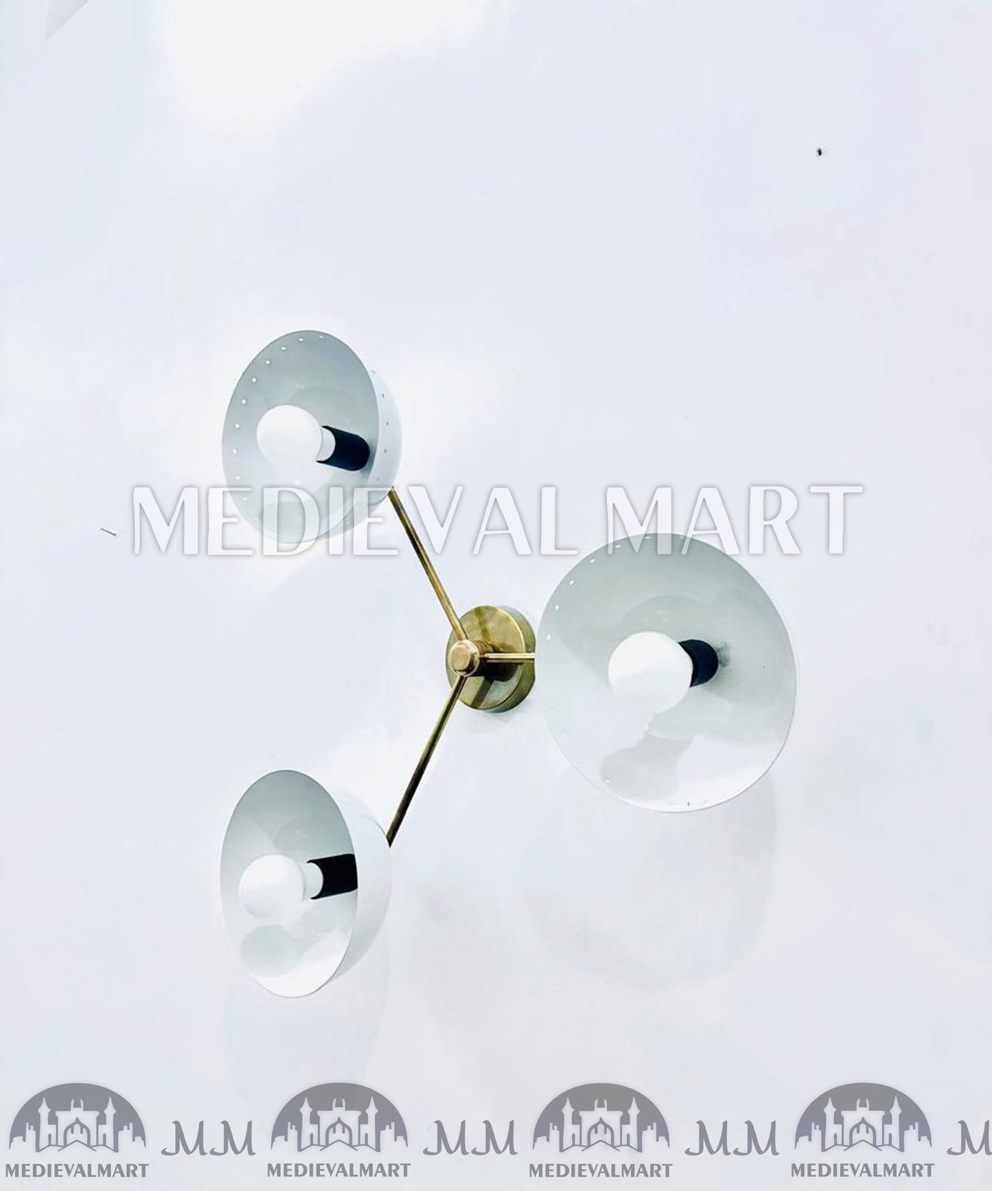 MEDIEVALMART Handmade Brass Sputnik Wall Sconce: Mid-Century Modern Light Fixture