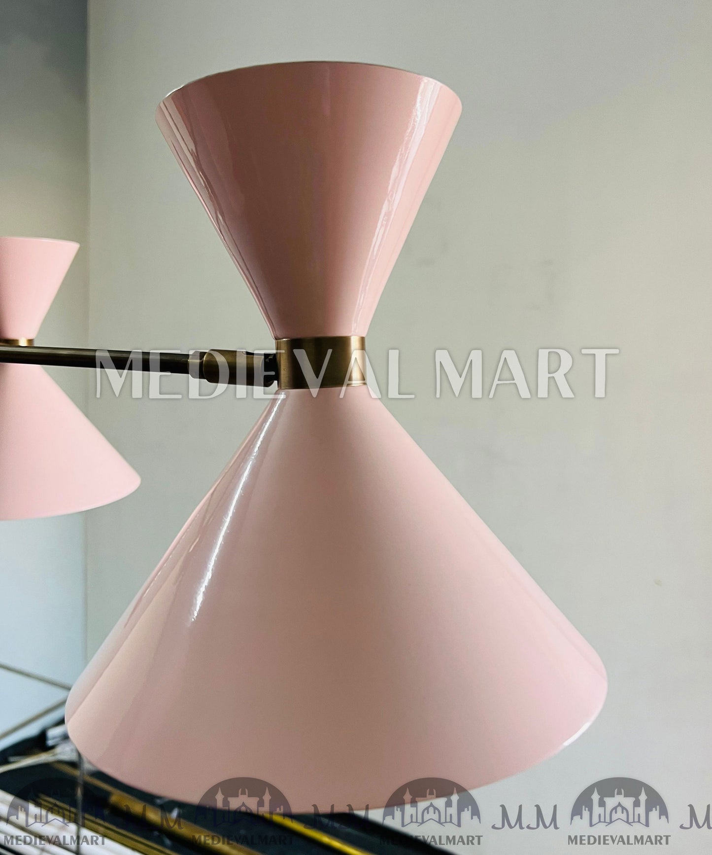 MEDIEVALMART Italian Mid Century Sputnik Chandelier 6-Light Stilnovo Design