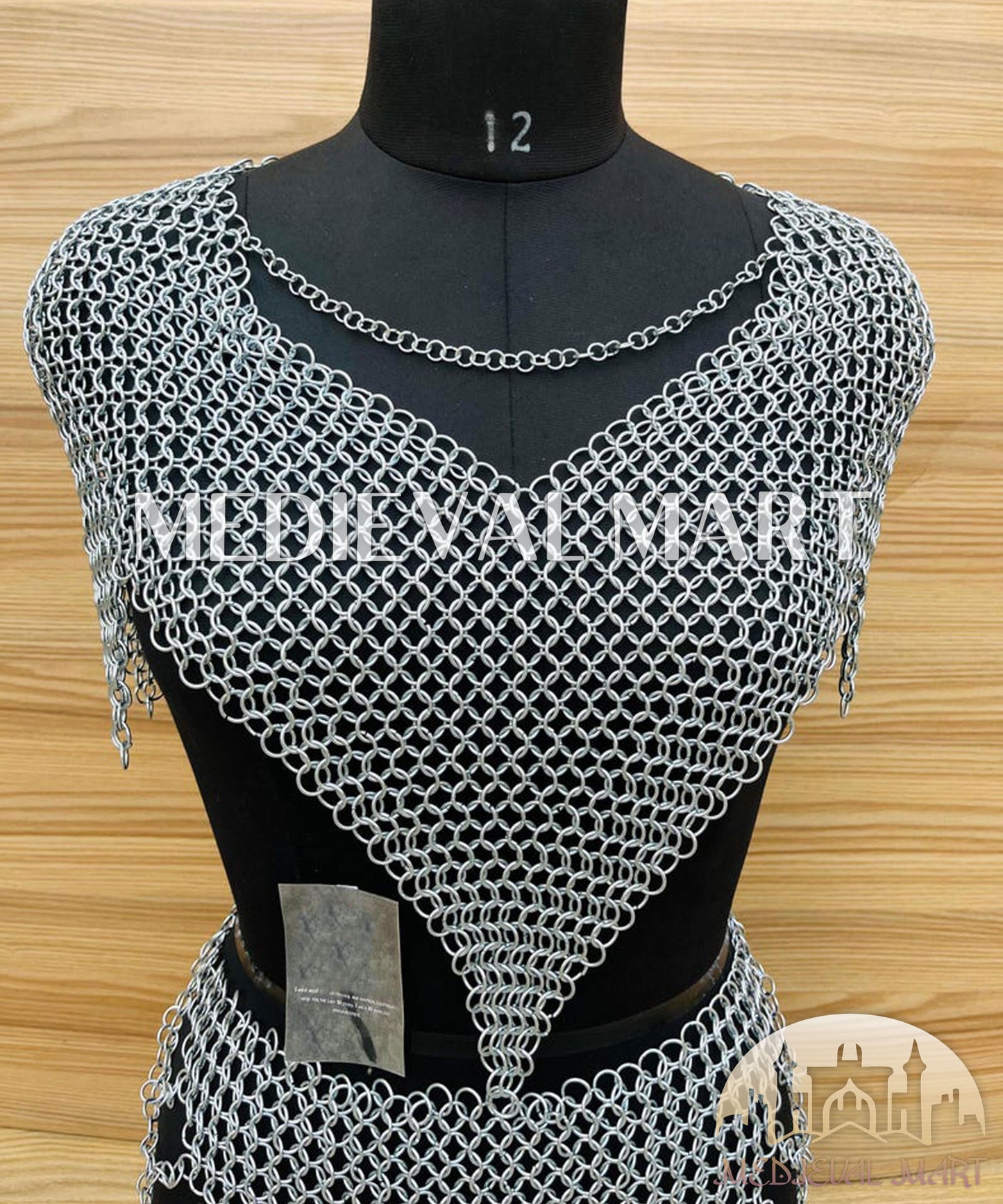 MEDIEVALMART Women’s (Duskblade) Chainmail Armor W/H Skirt