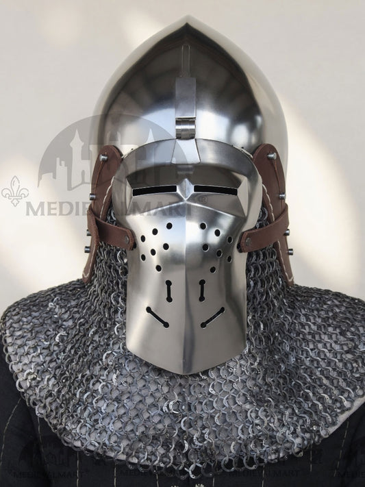 MEDIEVALMART Casque Armet "Simple" du guerrier Alexandre le Grand du 4ème siècle avant J.C.