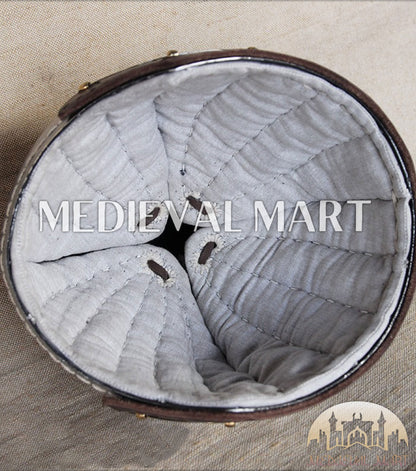 MEDIEVALMART Barbute XVth-Century Italian Open Face T-Shaped Bascinet