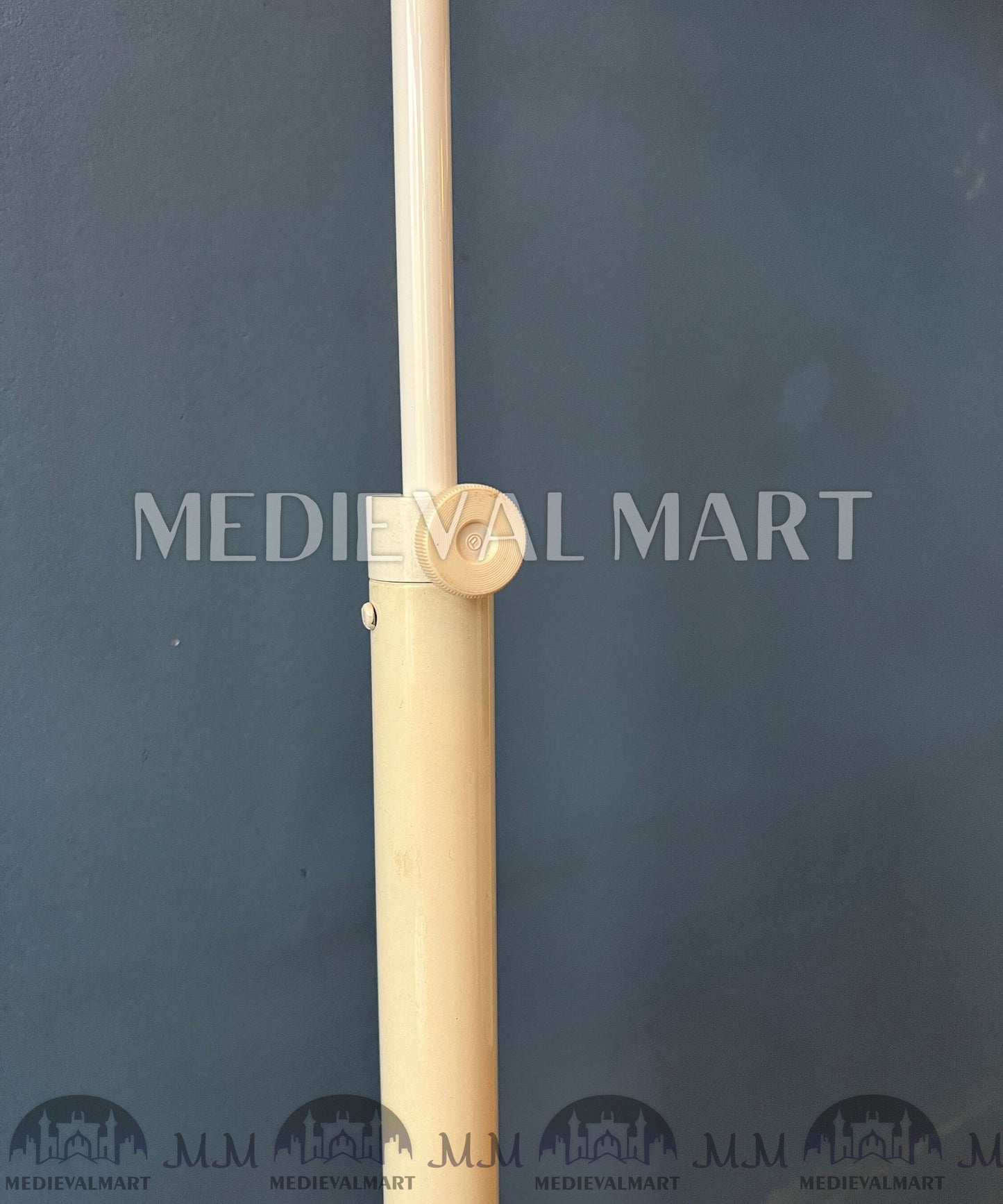 MEDIEVALMART Vintage Beige Mid Century Floor Lamp with Plexiglass Shade