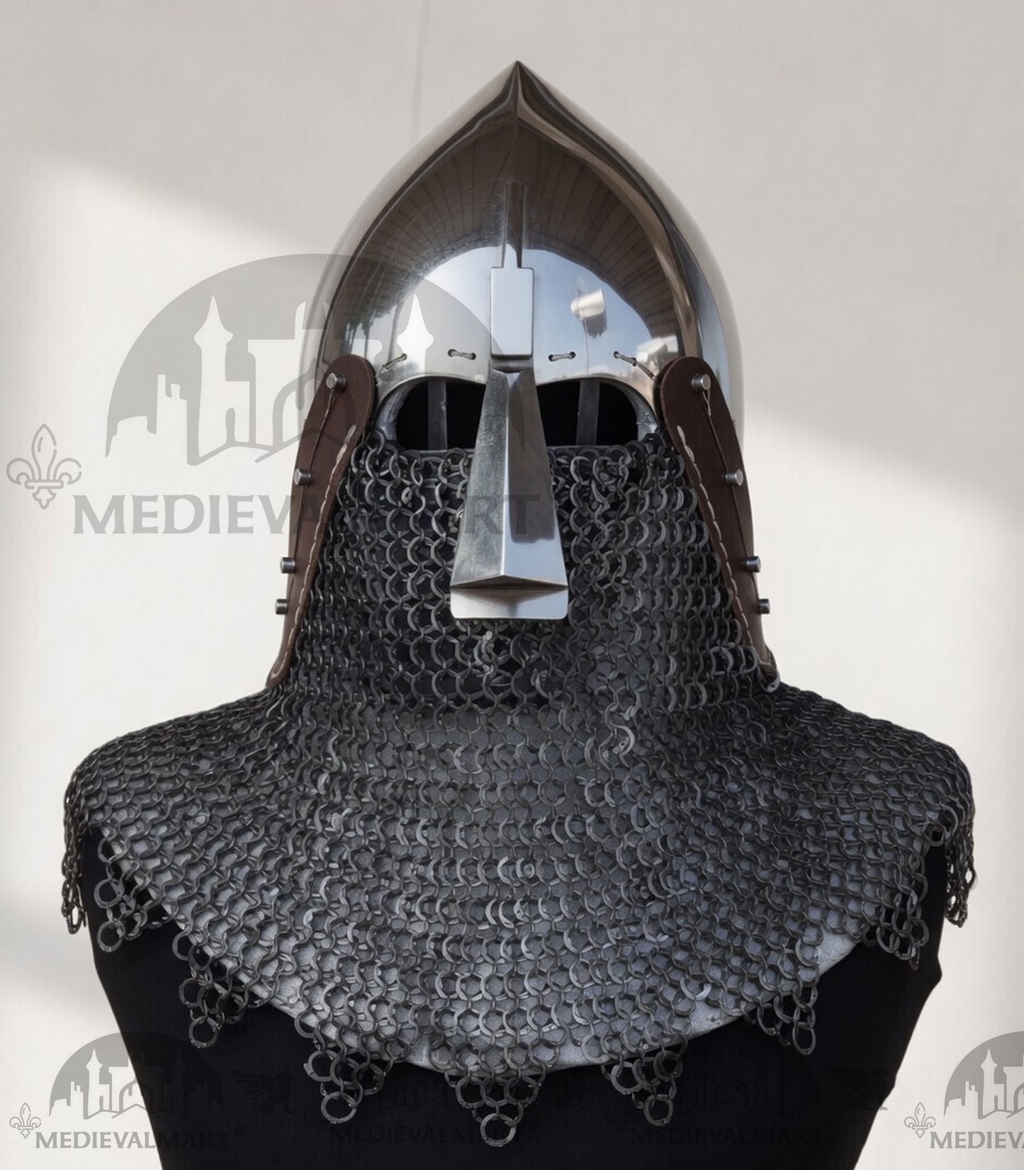MEDIEVALMART IX Century European Nasal Bascinet Helmet for HMB; SCA; Buhurt