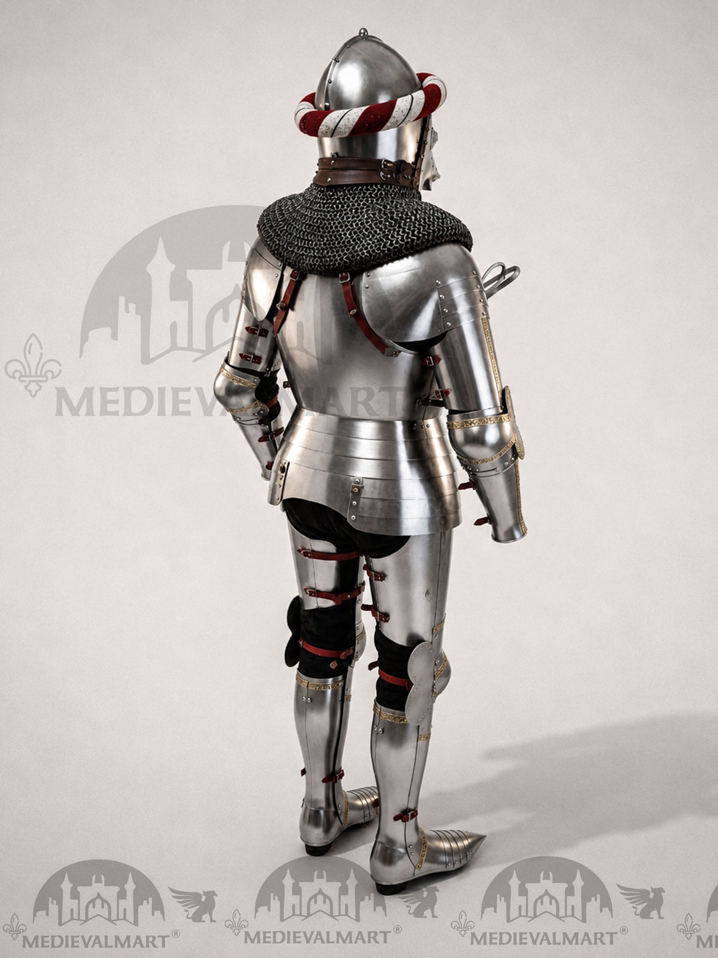 MEDIEVALMART Francis Authentic Medieval Full set of Armor W/H Hundshughel Bacient