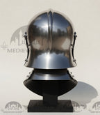 MEDIEVALMART 15 Century German Knight Closed Medieval Sallet Helmet With Neck Armor