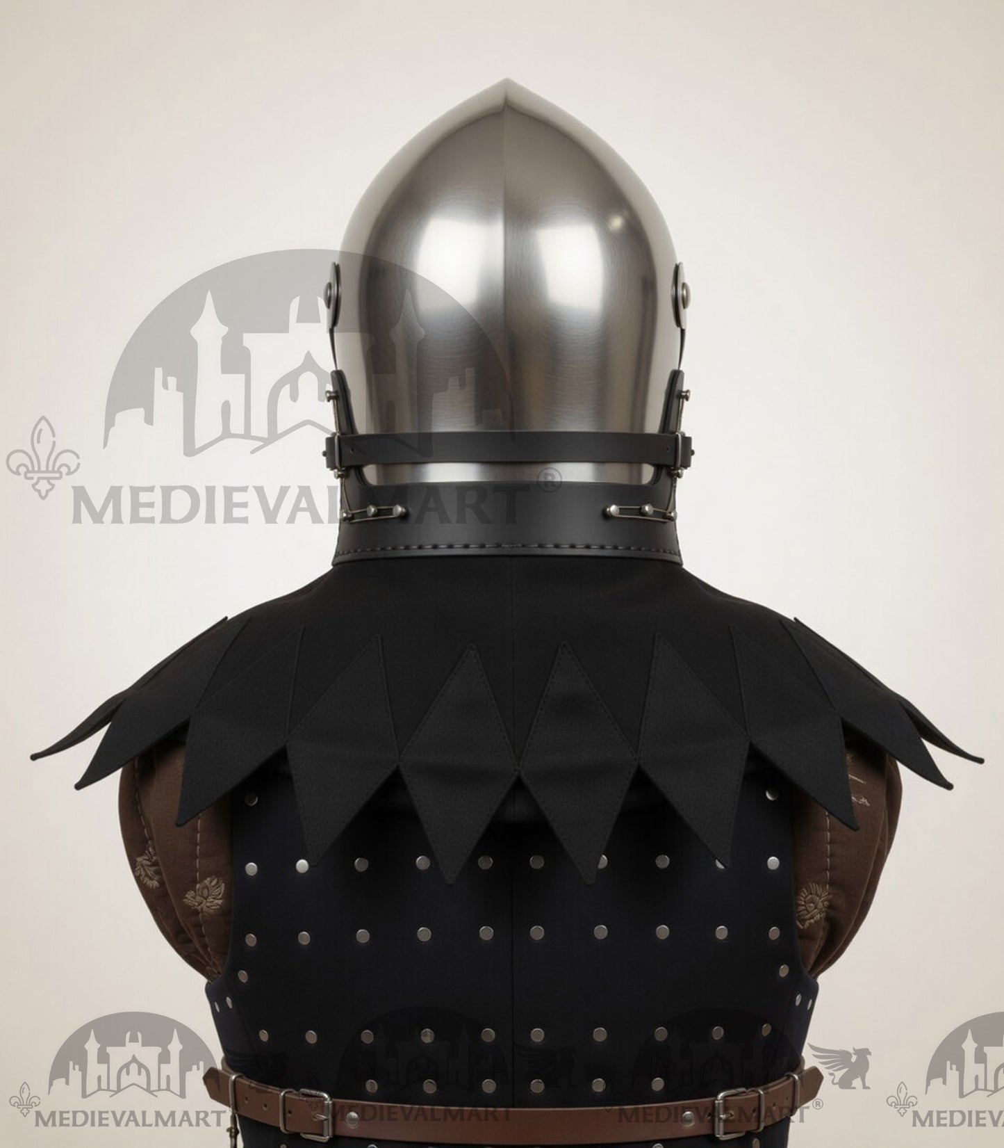 MEDIEVALMART Medieval Archaic “Eisenkopf” Bacinet Helmet Italian HMB; SCA "Bellifortis"