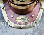 MEDIEVALMART 6"INCH Brown Diving Helmet With Wooden Base