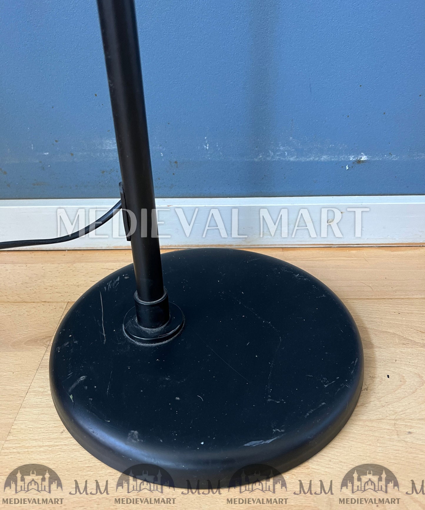 MEDIEVALMART Mid Century Italian Vintage Dark Grey Adjustable Floor Lamp