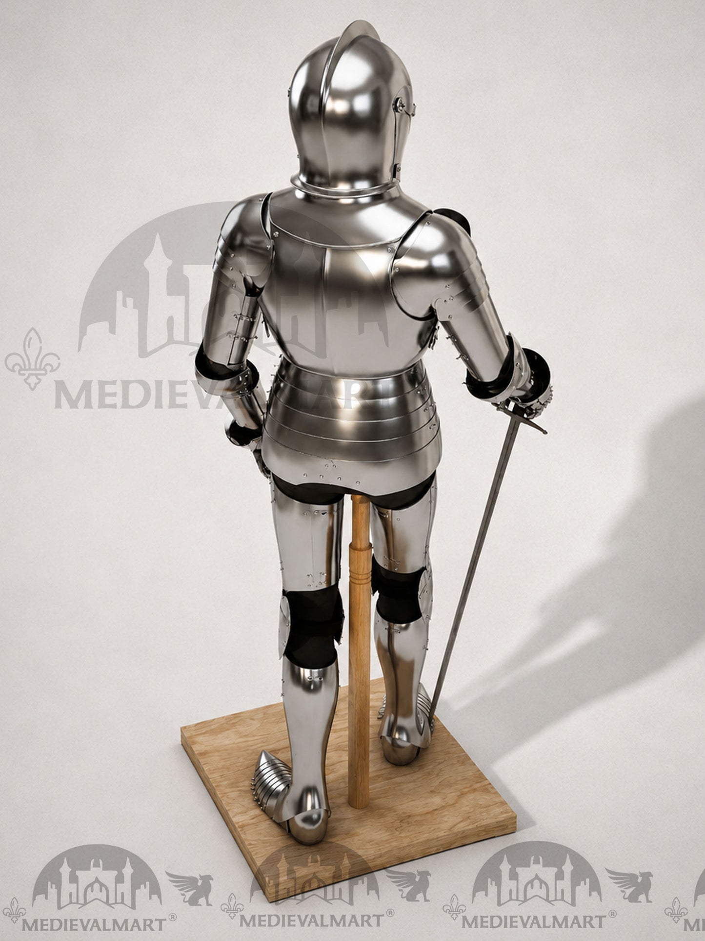 MEDIEVALMART Historical Mild Steel Ancient Rom Soldier Full Armor Costume W/H Bacinet Helmet