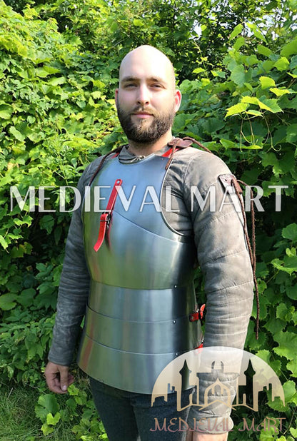 MEDIEVALMART 1400s European knight Warrior Buhurt full Body Plate Armor Costume W/H Klappvisor Bascinet & Viking Axe