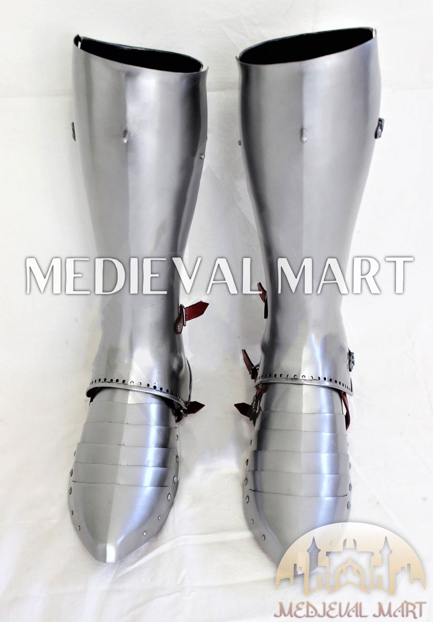 MEDIEVALMART Medieval Knight Full Legs Armor "Buff Polish"