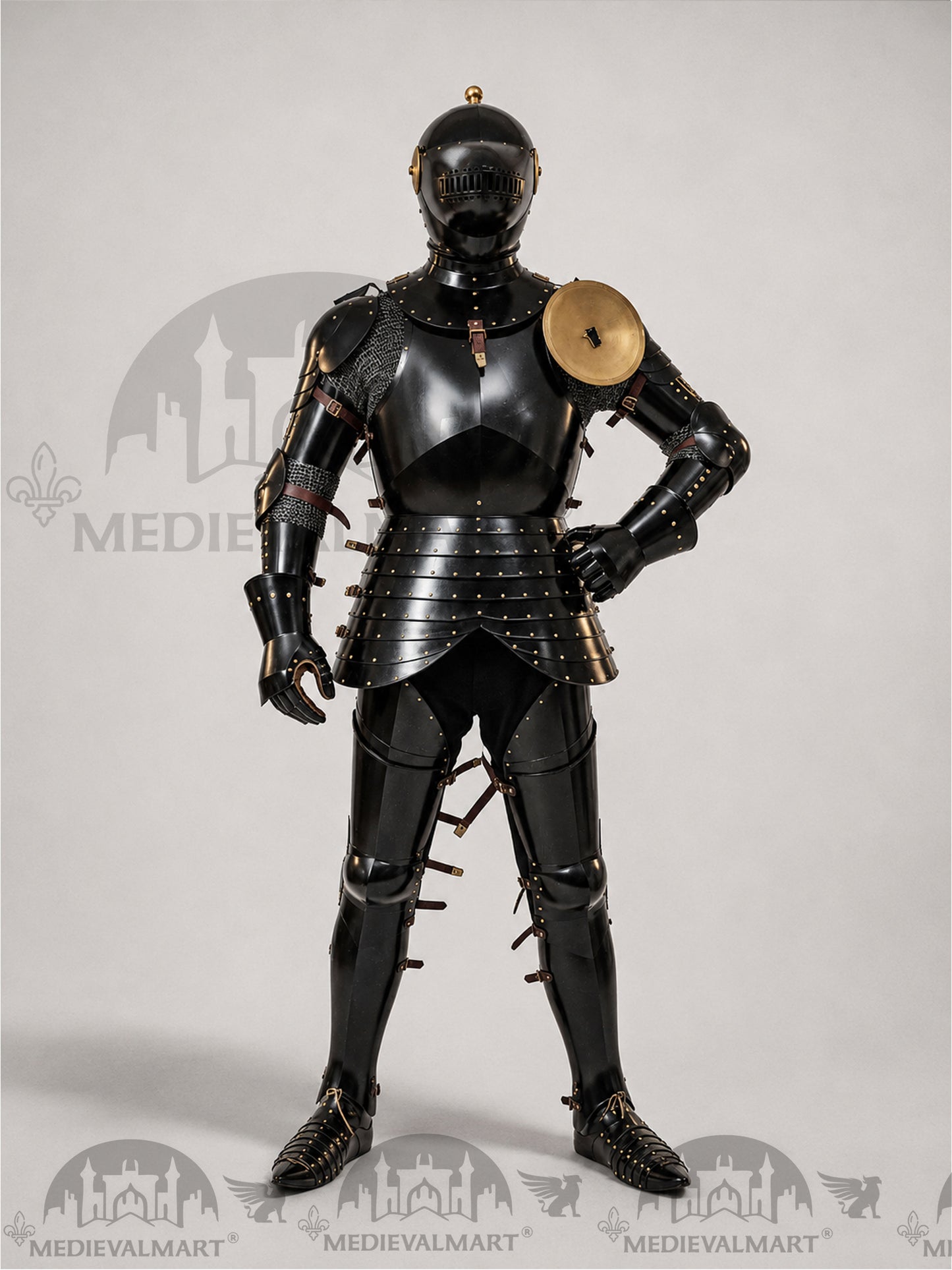 MEDIEVALMART Medieval Knight Katernbrust Full Body Armor Set W/H Sword