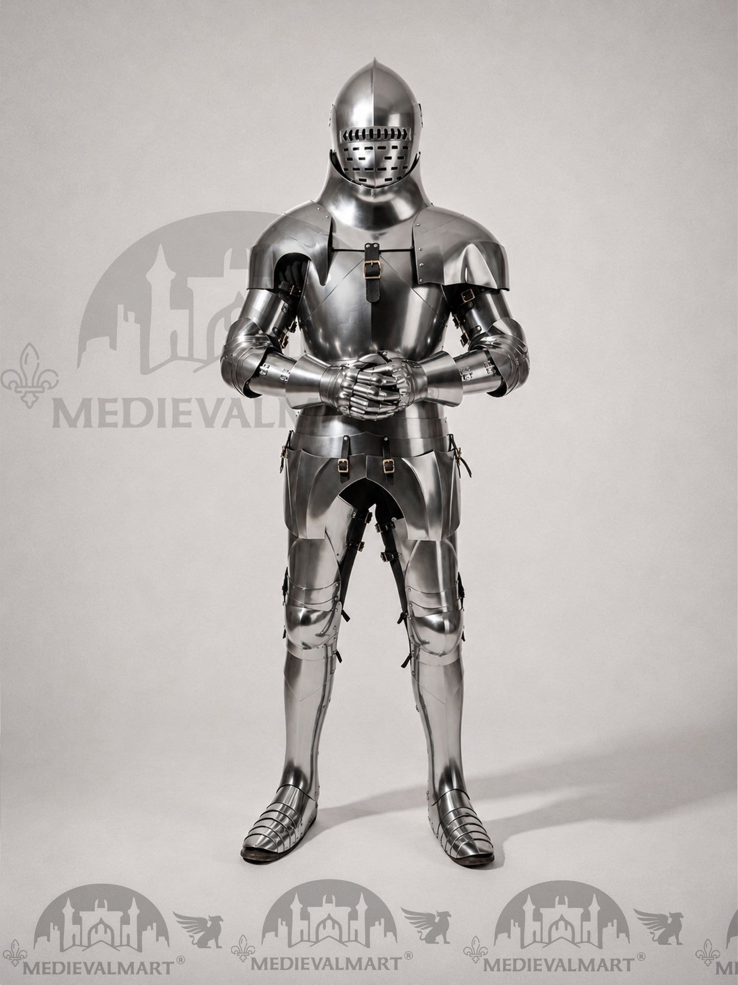 MEDIEVALMART Medieval knight Full Plate Customised English Body Armor With Viking Axe Weapon