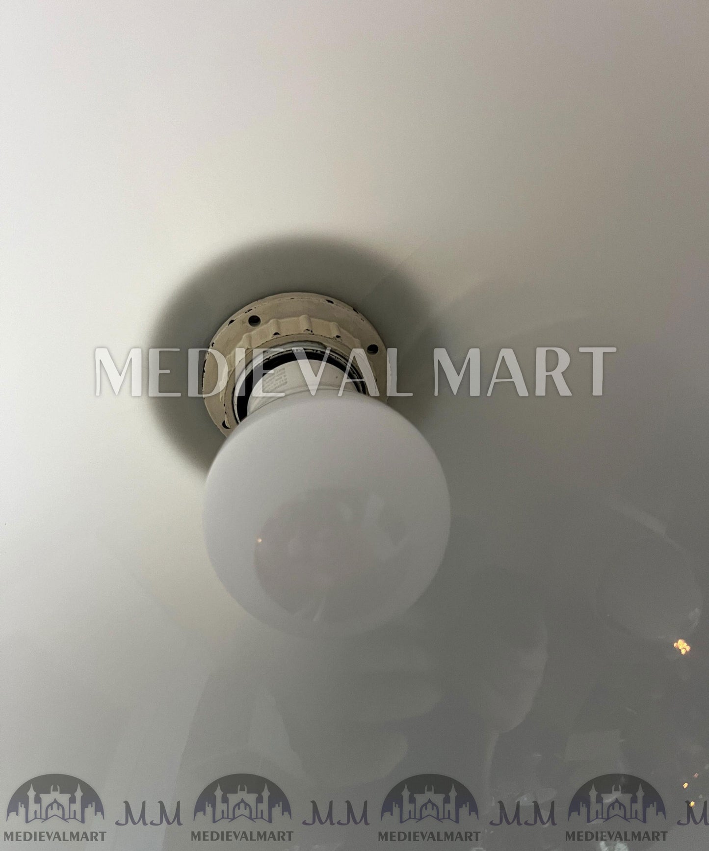 MEDIEVALMART Vintage White Acrylic Glass Space Age Floor Lamp