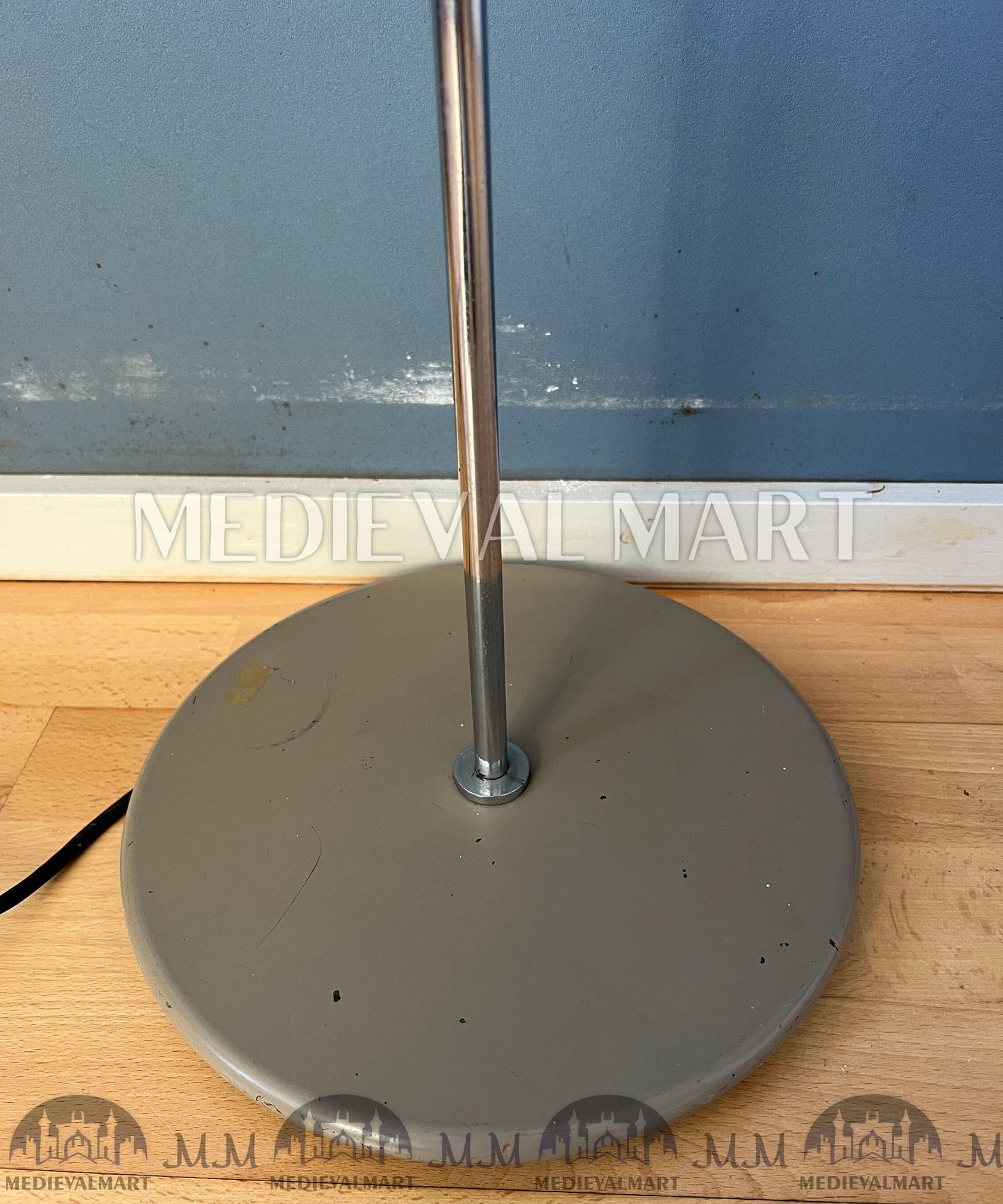 MEDIEVALMART 1950s Vintage Artiforte Beige Adjustable Floor Lamp