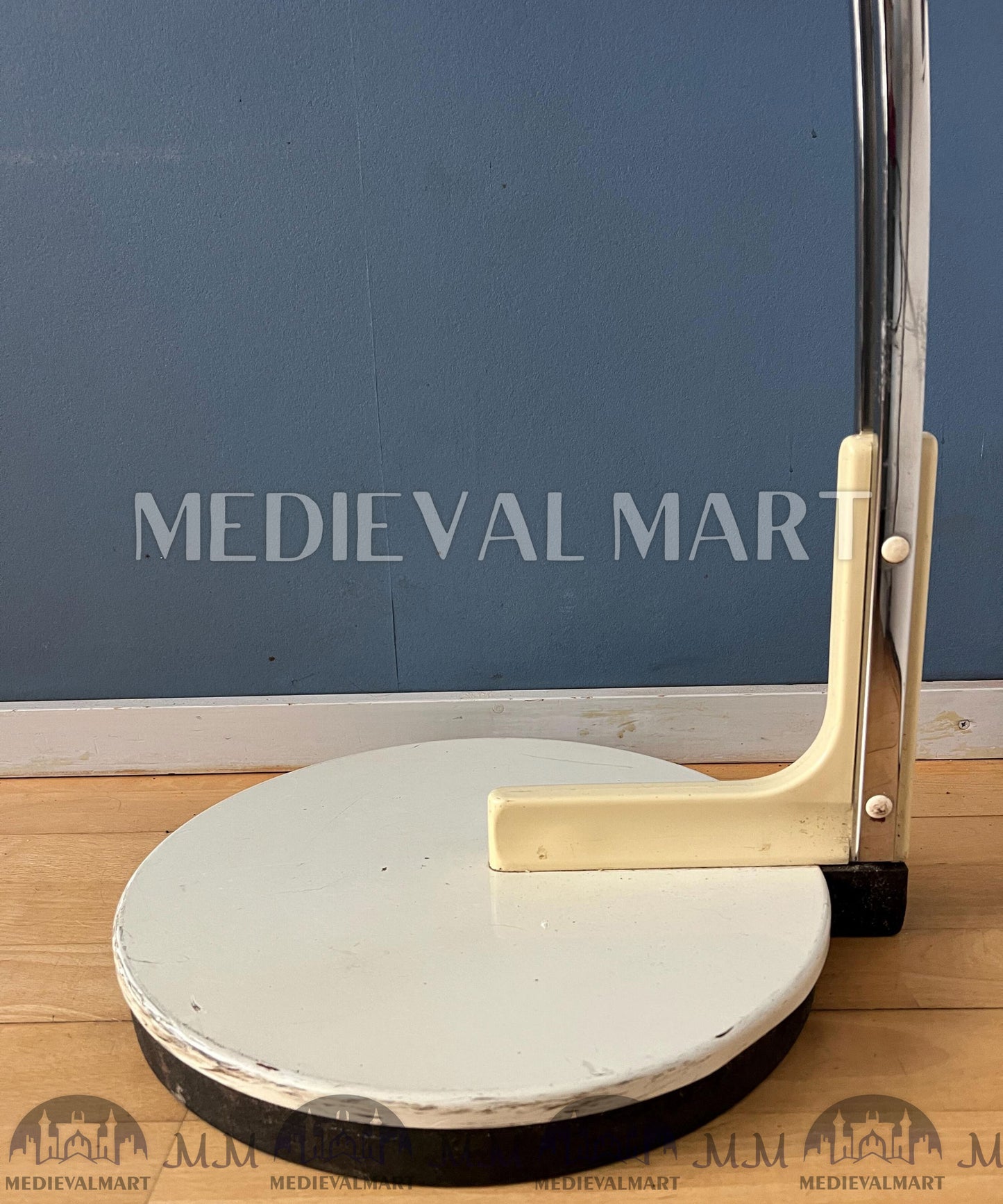 MEDIEVALMART Italian Mid Century Goffredo Reggiani Arc Floor Lamp with White Plexiglass Shade