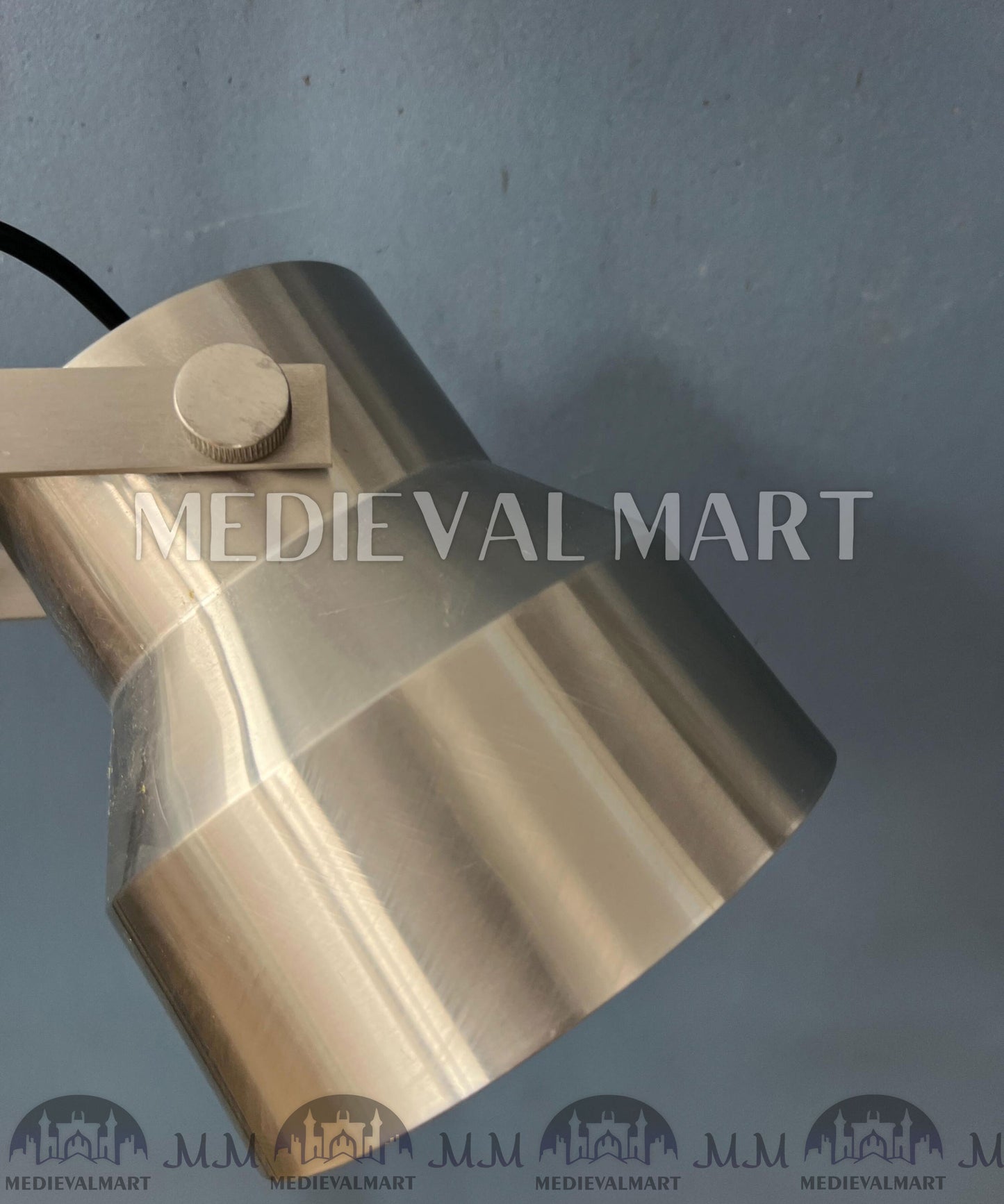 MEDIEVALMART Vintage Mid Century Silver Dijkstra Space Age Floor Lamp