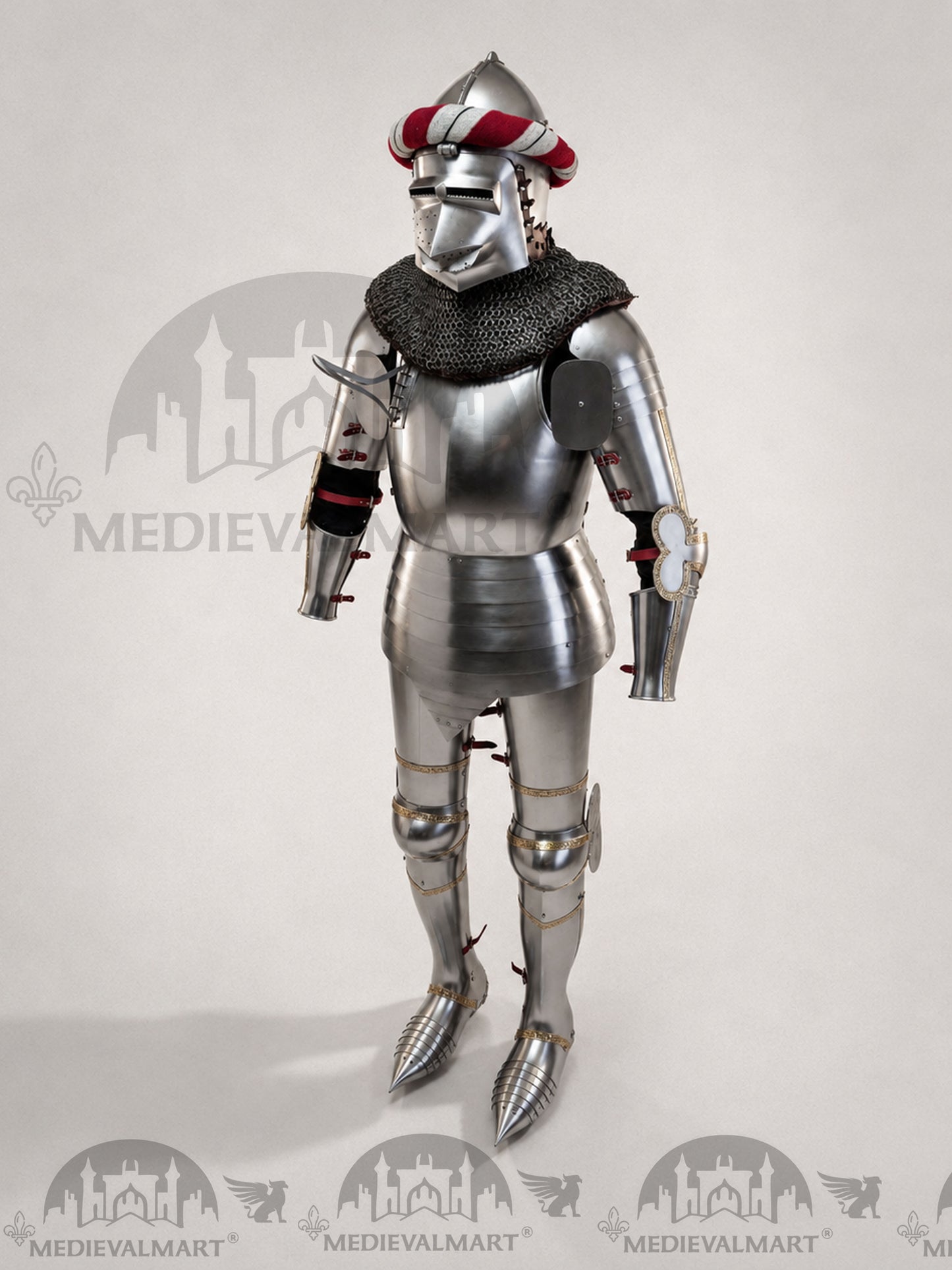 MEDIEVALMART Francis Authentic Medieval Full set of Armor W/H Hundshughel Bacient