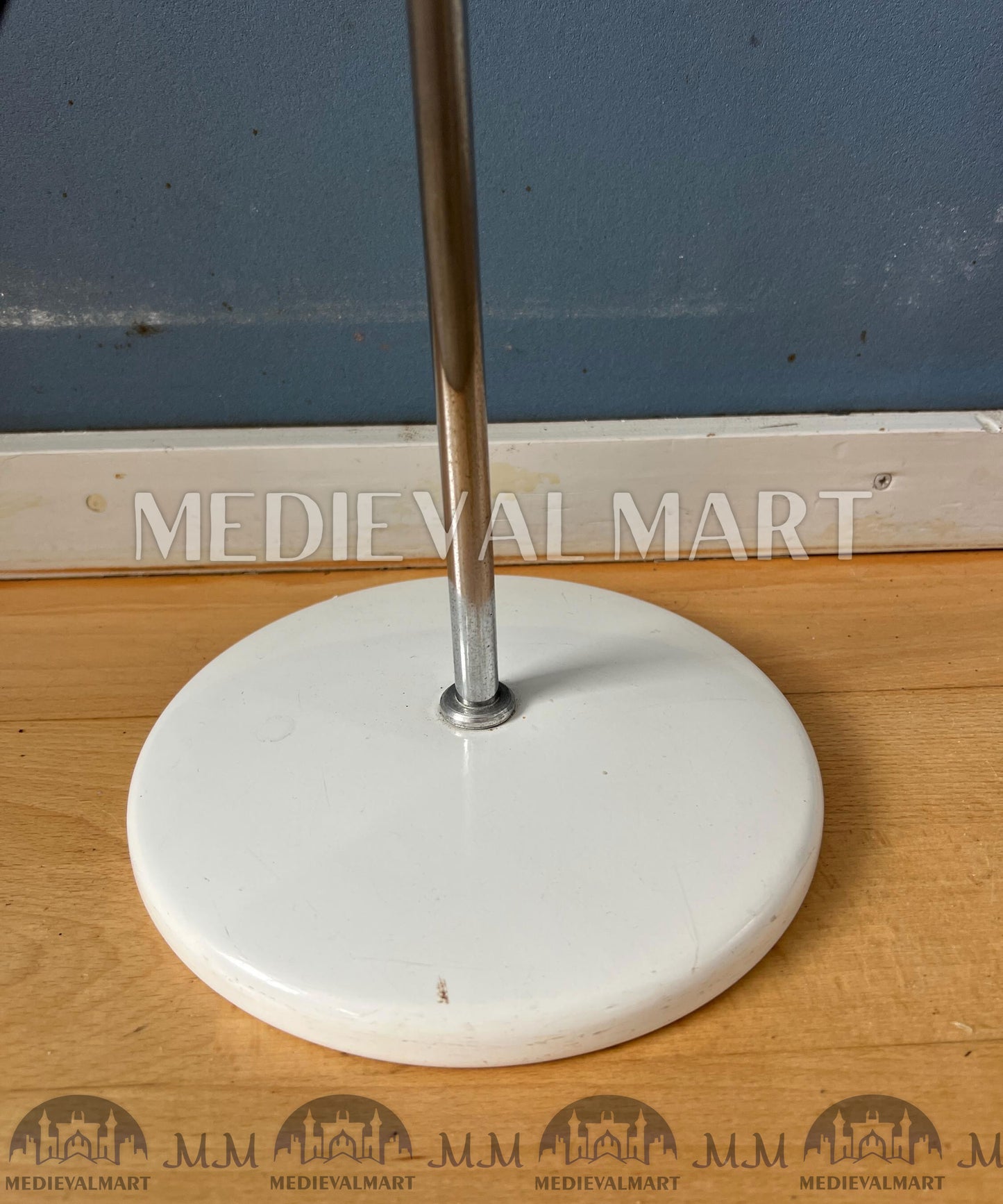 MEDIEVALMART Vintage Italian Small White Mid Century Floor Lamp