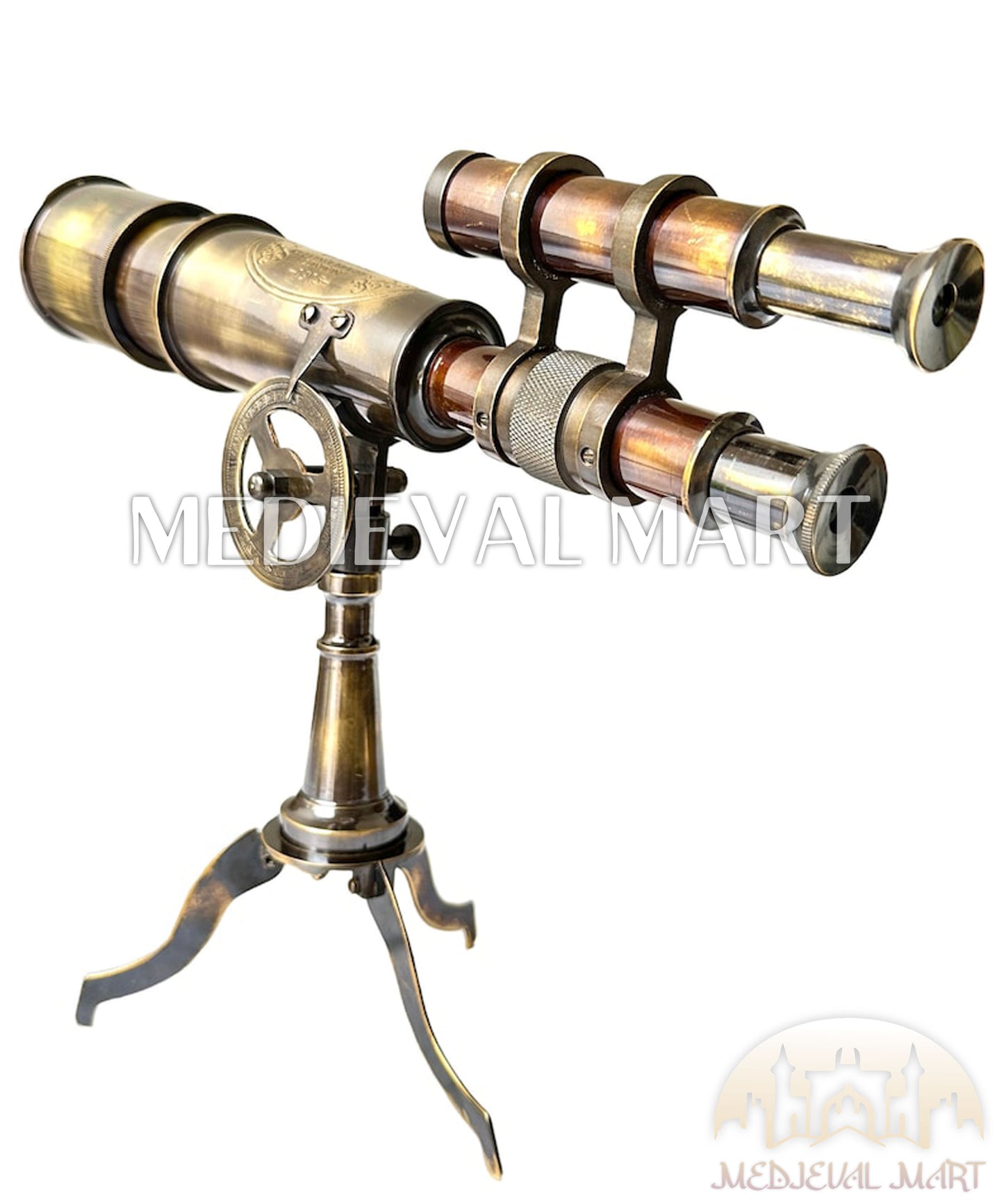 MEDIEVALMART Nautical Antique Telescope with Tripod, Corporate Gift, Groomsmen Gift