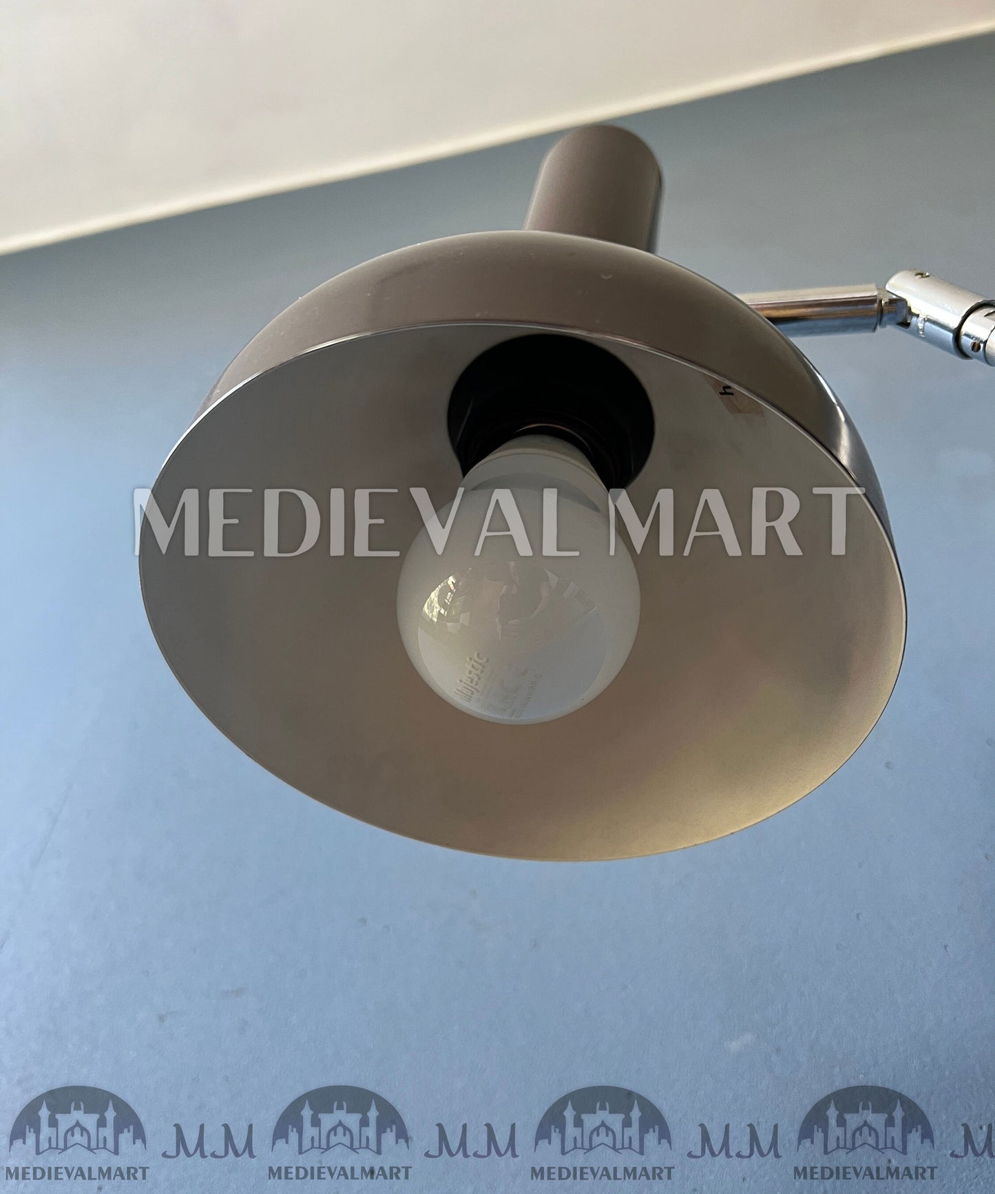 MEDIEVALMART Mid Century Vintage Hala Brown Ball Rotating Floor Lamp