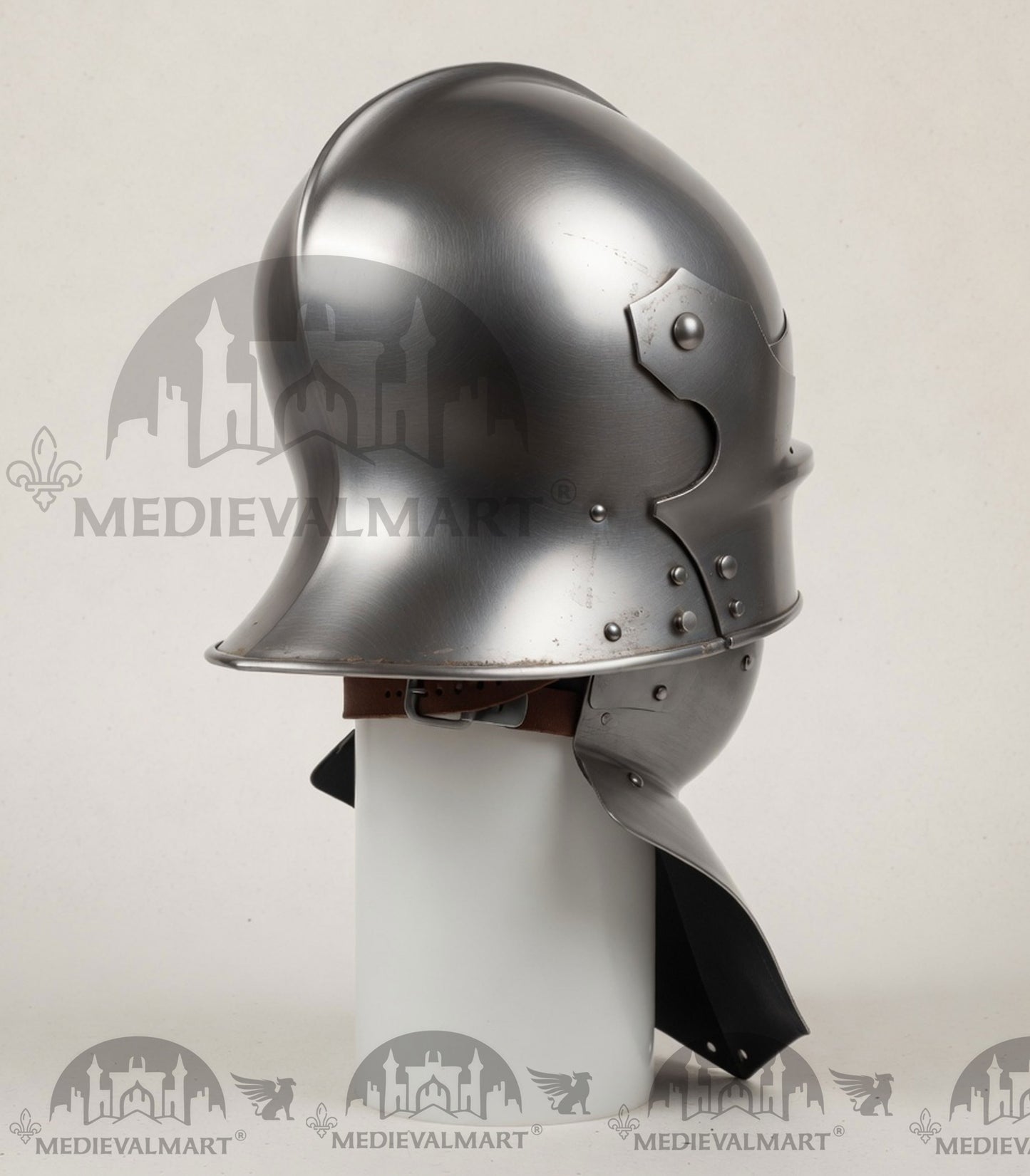 MEDIEVALMART Hungary Mid Century Medieval Gothic Celata War Helmet With Neck Armor