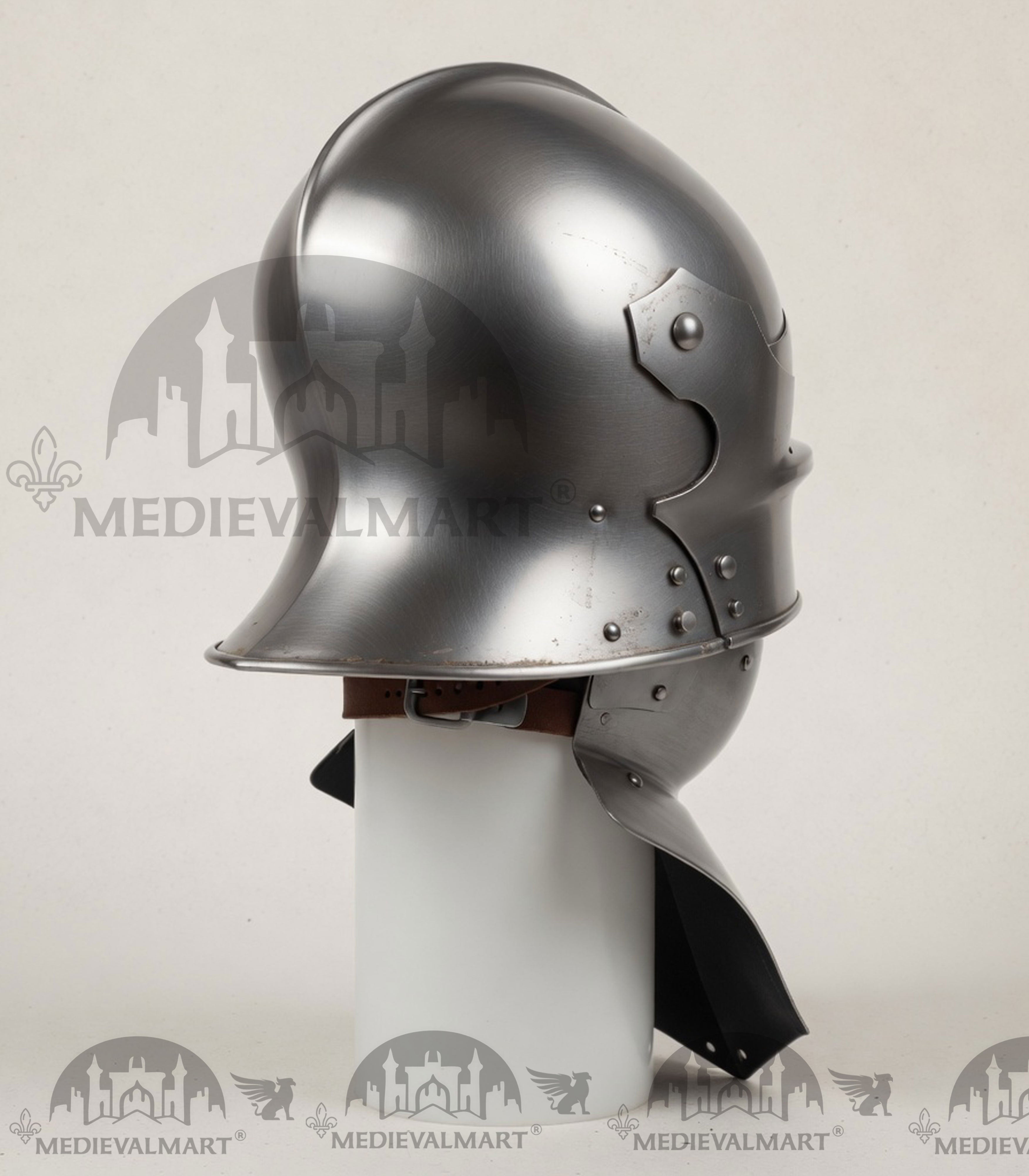 MEDIEVALMART Hungary Mid Century Medieval Gothic Celata War Helmet With Neck Armor