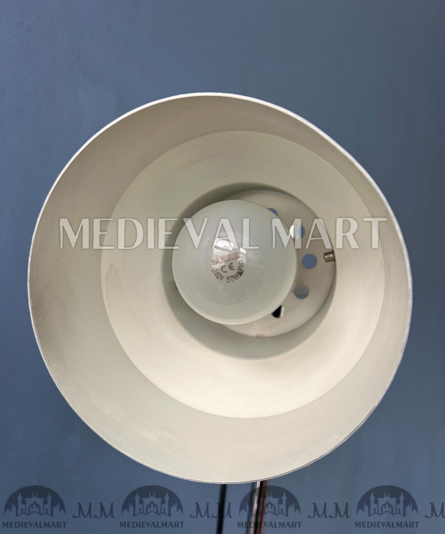 MEDIEVALMART Vintage Mid Century Silver Dijkstra Space Age Floor Lamp