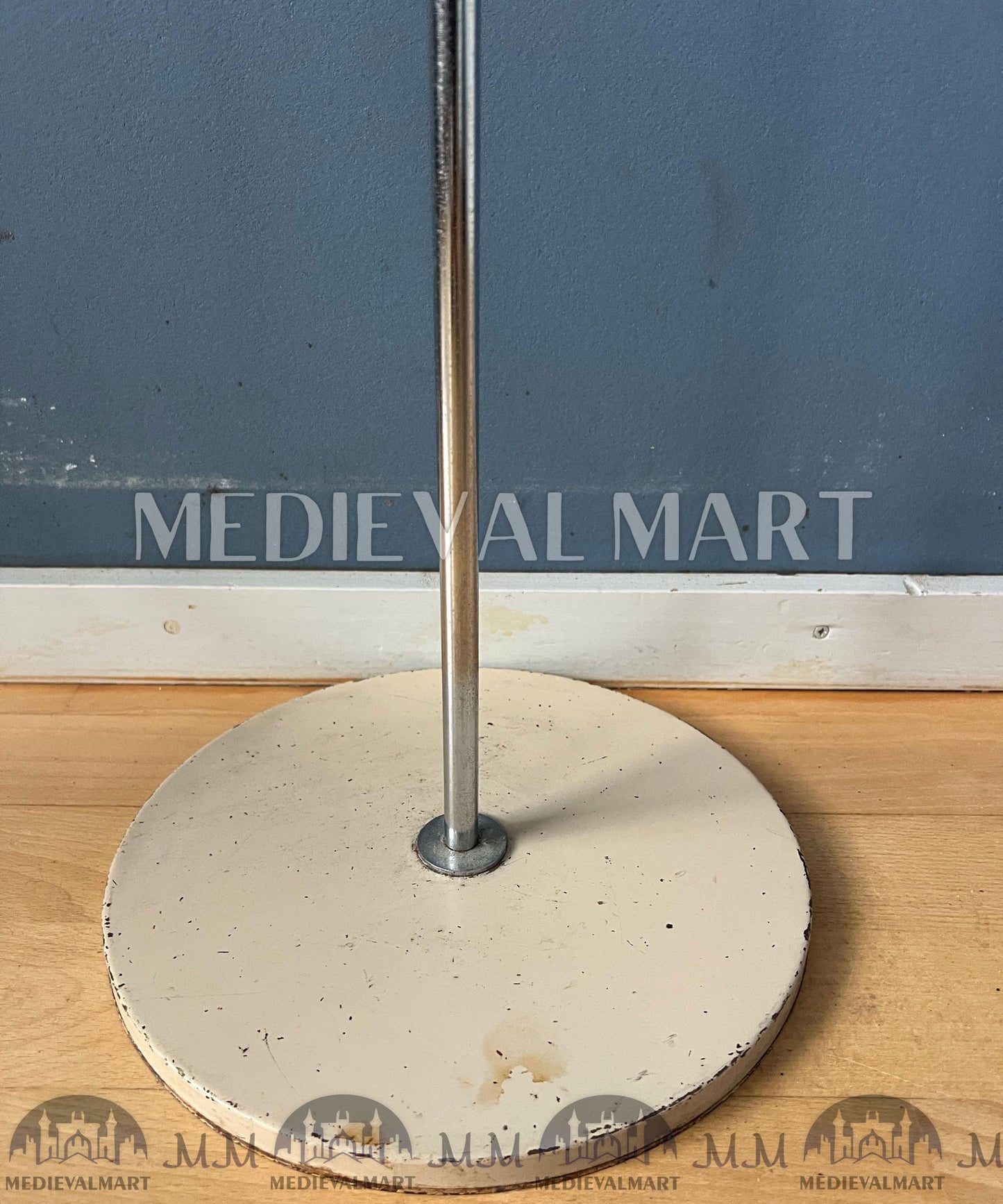 MEDIEVALMART Cream Taupe 70s Vintage Philips Space Age Floor Lamp