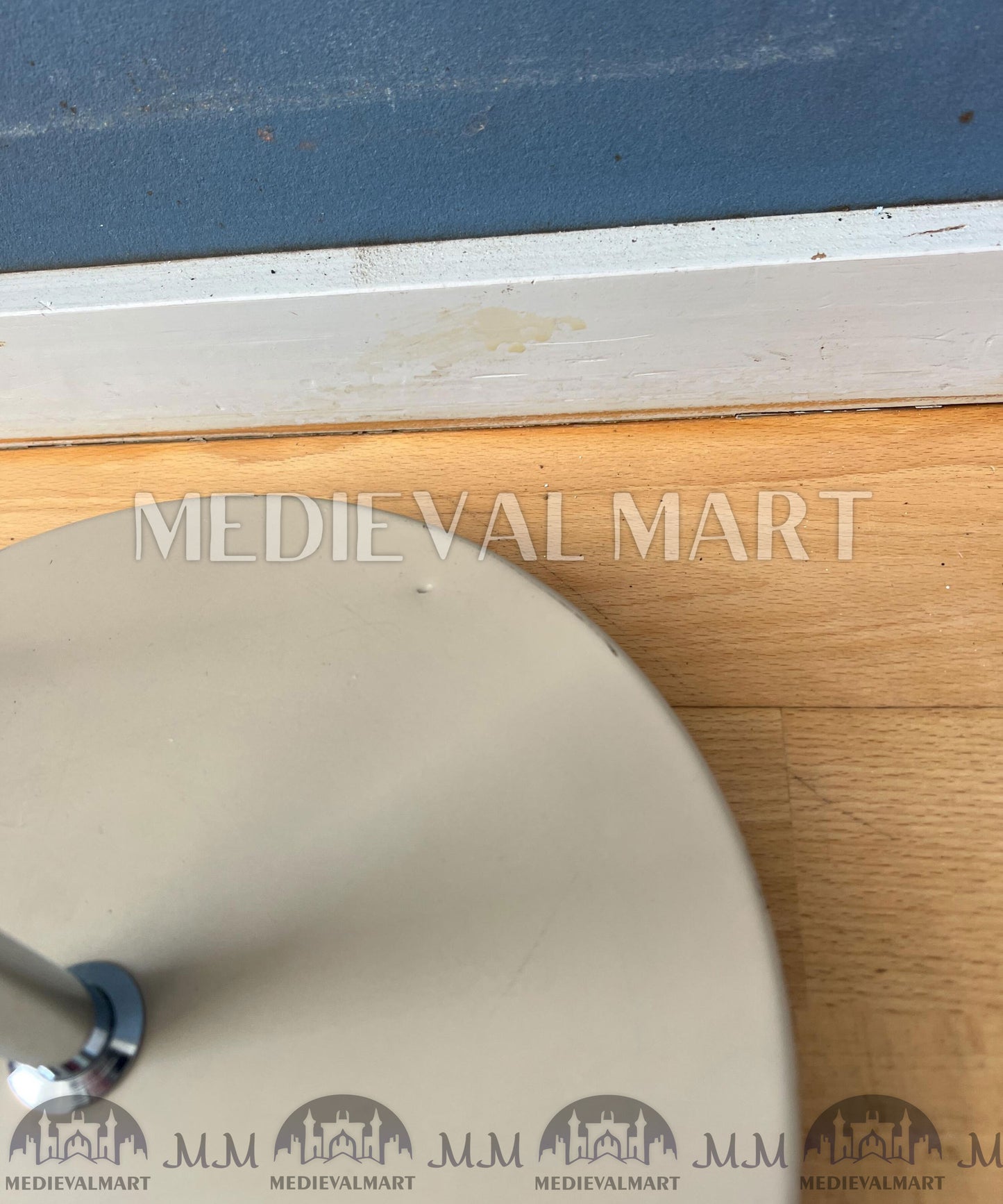 MEDIEVALMART Mid Century Italian Beige Dijkstra Space Age Floor Lamp