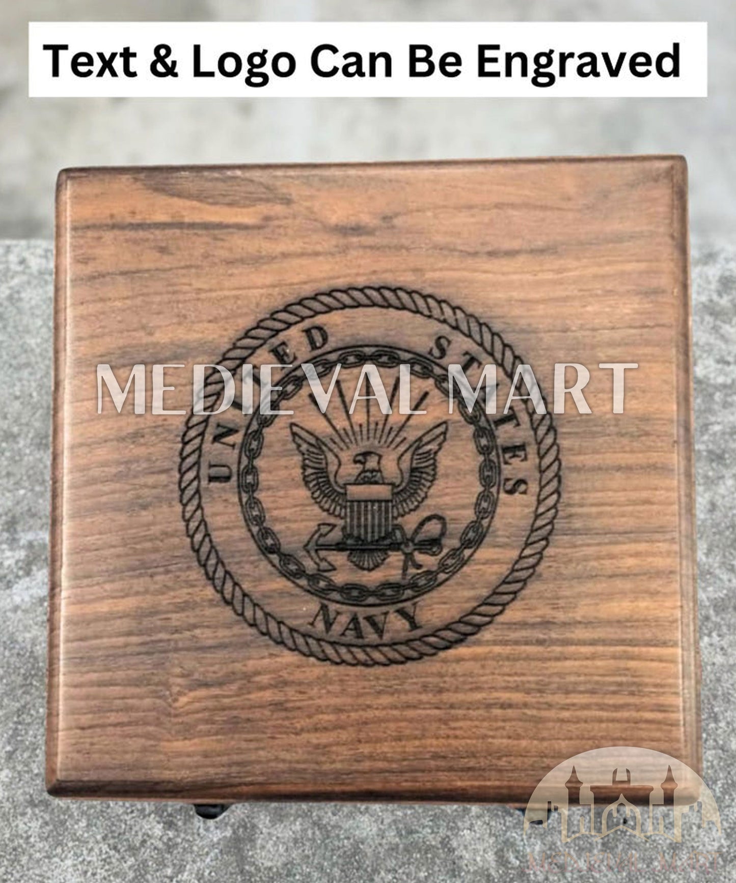 MEDIEVALMART Personal Engrave Titanic Pirates Compass Antique Finish W/H GEN-1 Wooden Case | Gift for Dad